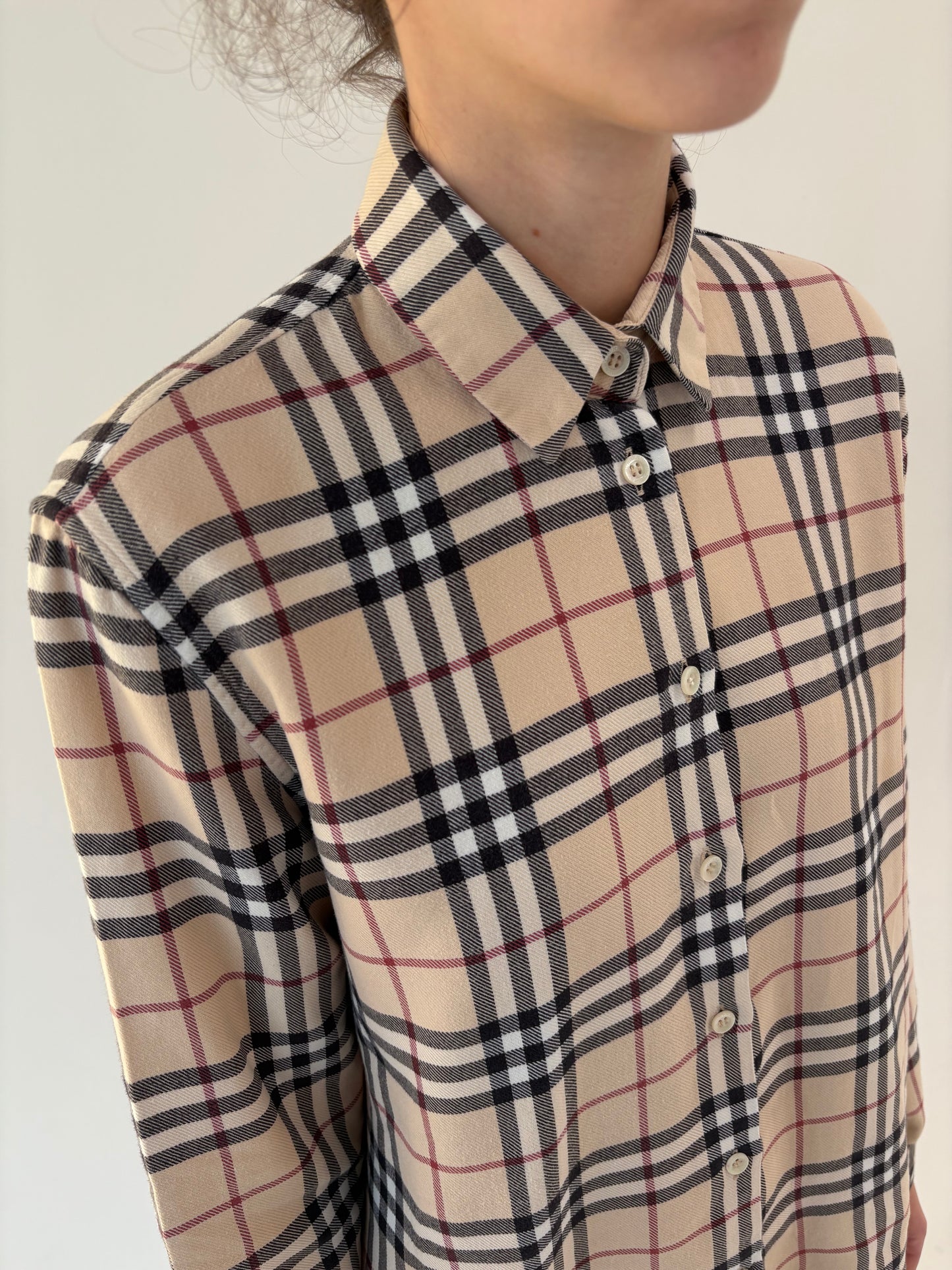 Cămașa Burberry din flanel de bumbac