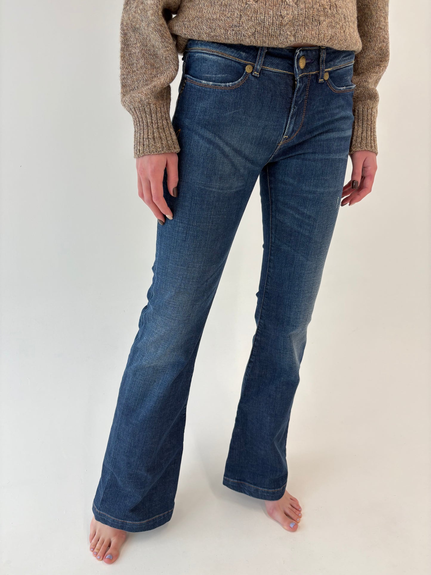 Jeans de brand luxury Replay în croi super actual classic wash