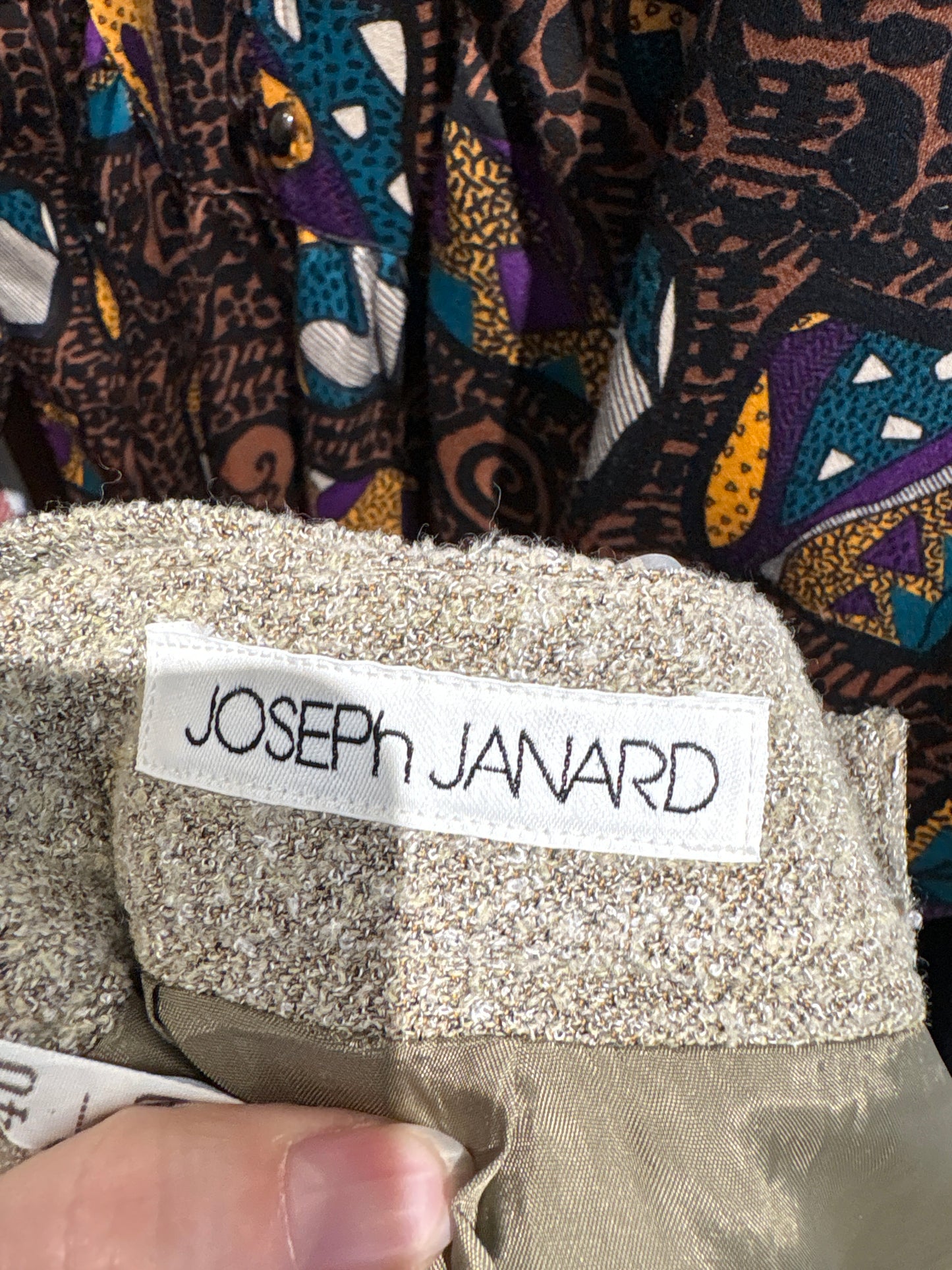 Pantaloni din stofă melanj cu talie ultra înaltă în nuanțe de nude