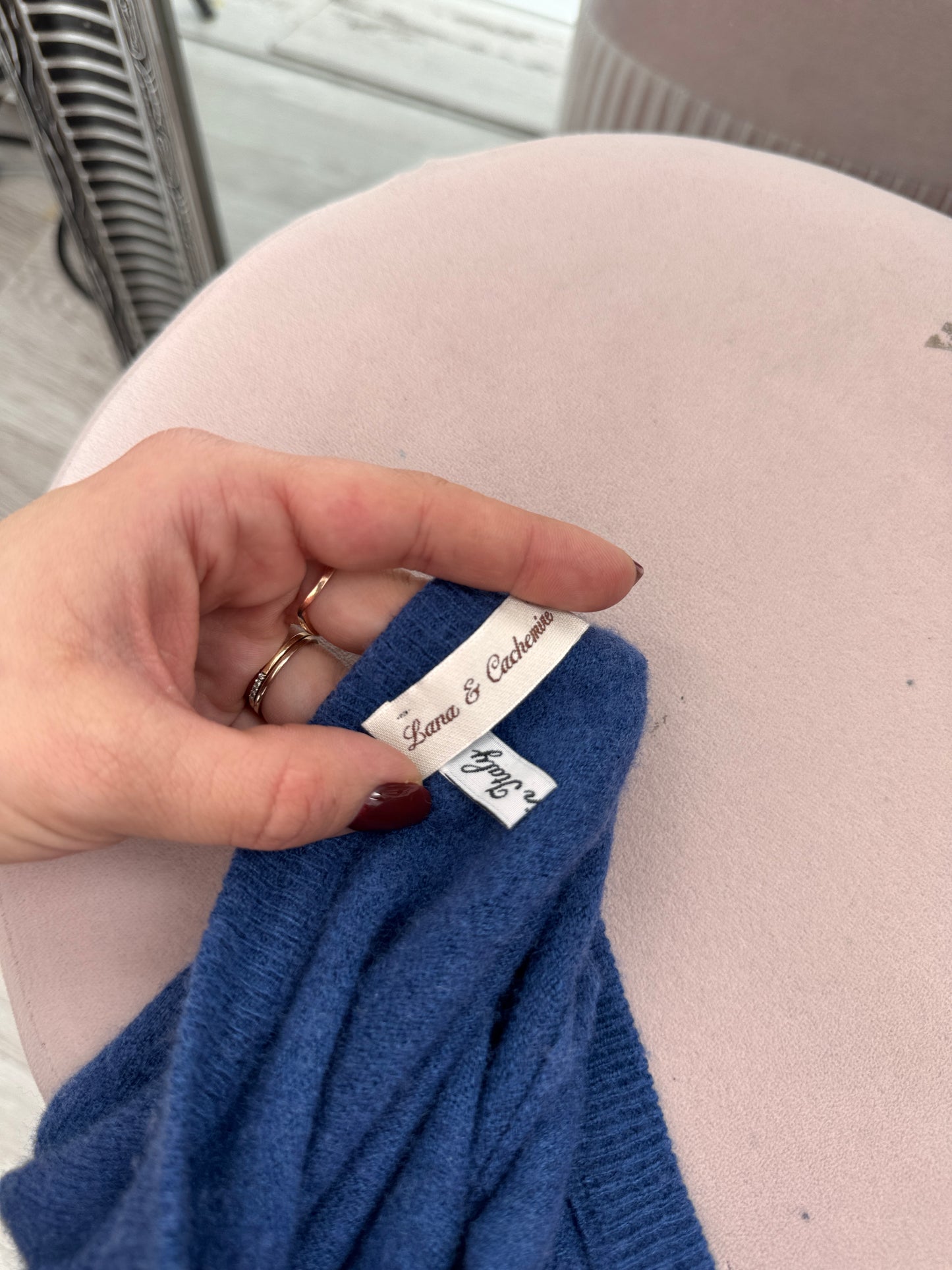 Pulover italian jeans blue din cașmir și lana extrafina