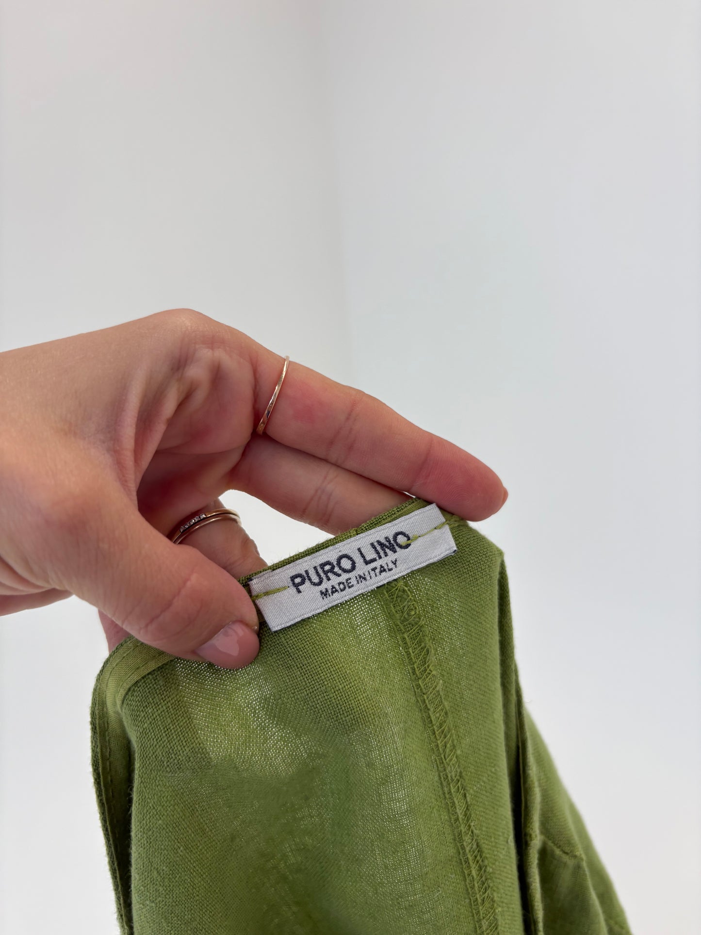 Rochie seaweed green italiană din în premium în croi minimalist