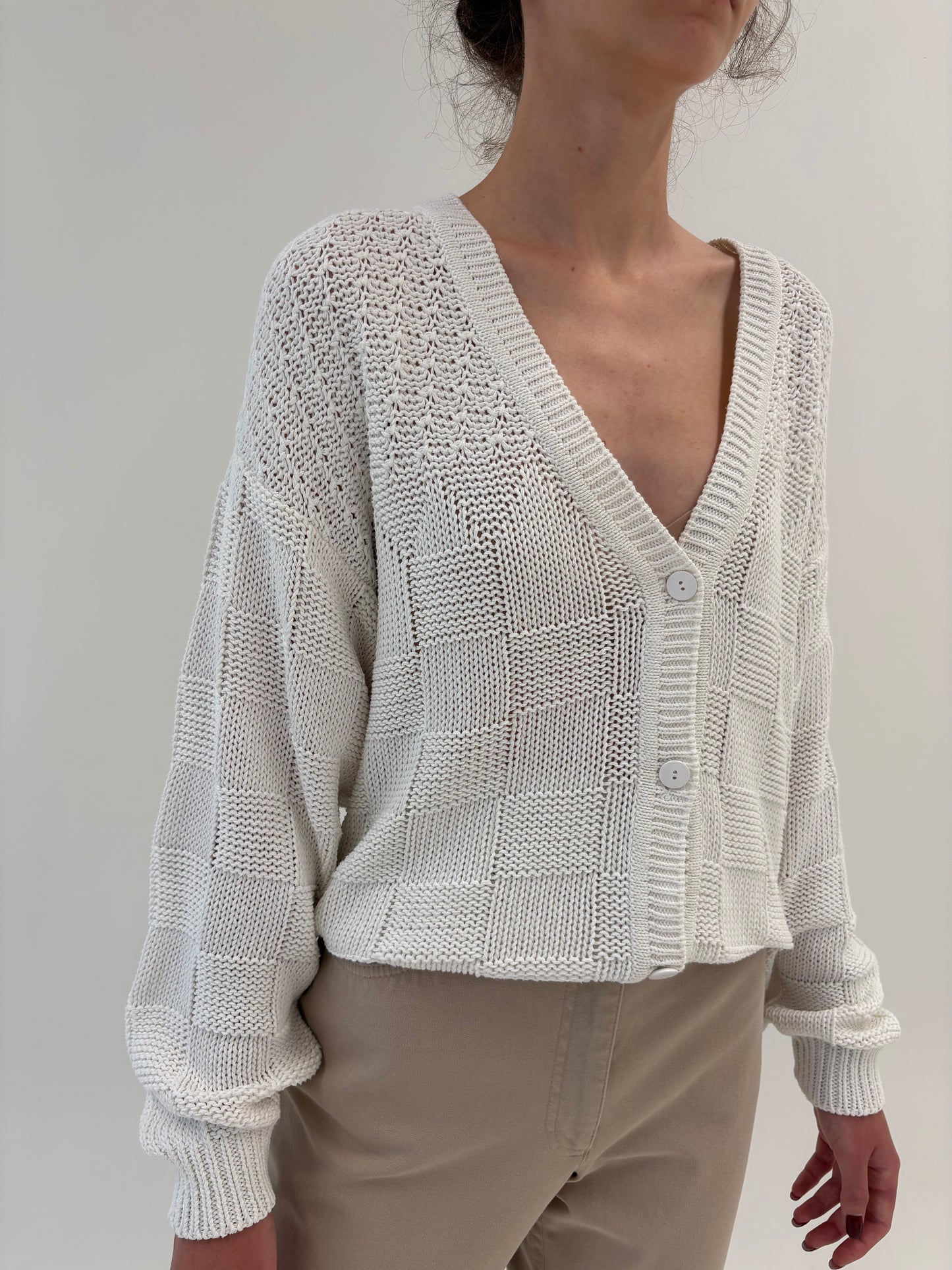 Cardigan vintage din gama Max Mara din bumbac excepțional de gramaj mare