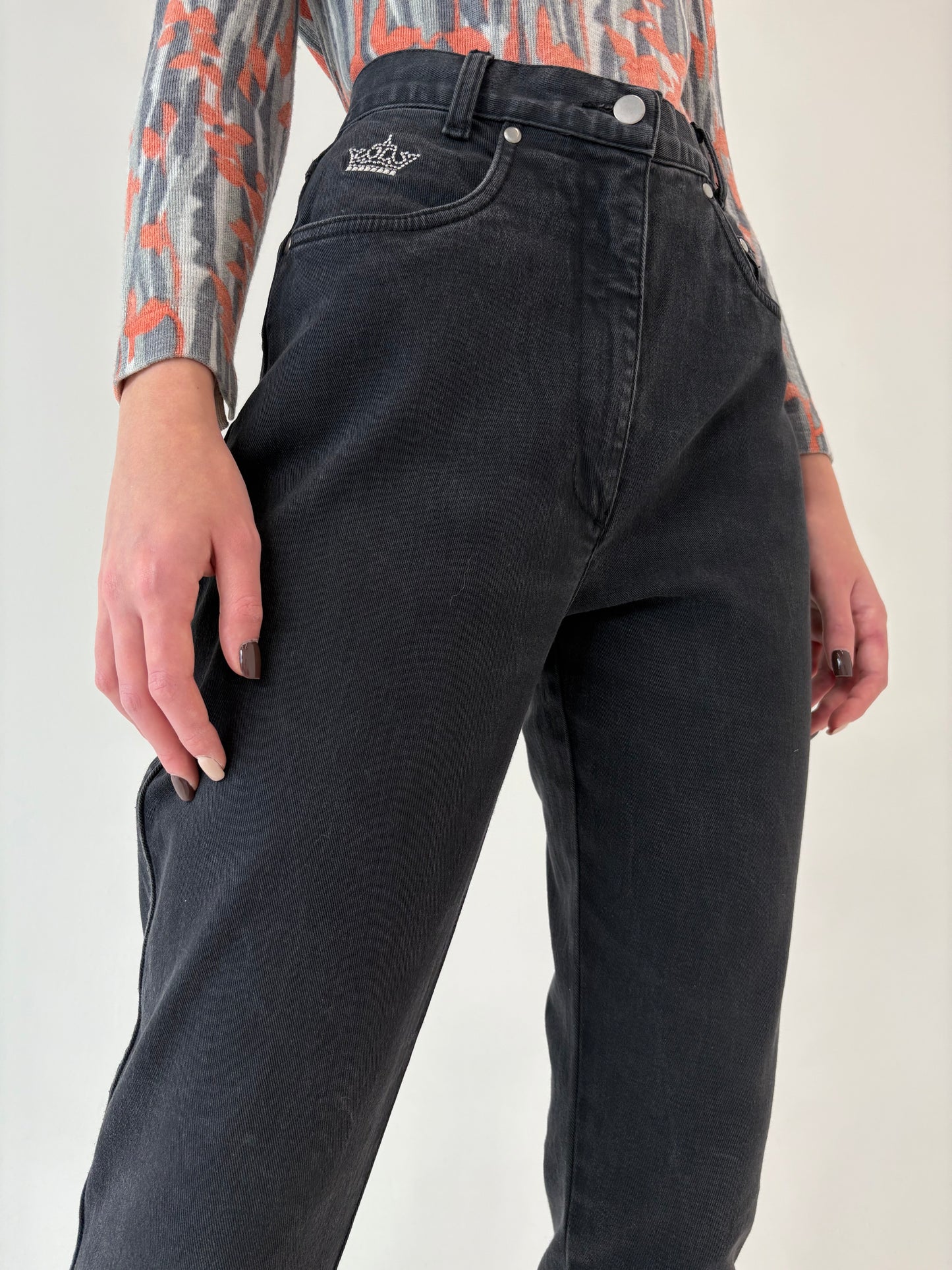 Jeans vintage ultra modelator mom fit cu talie ultra înaltă