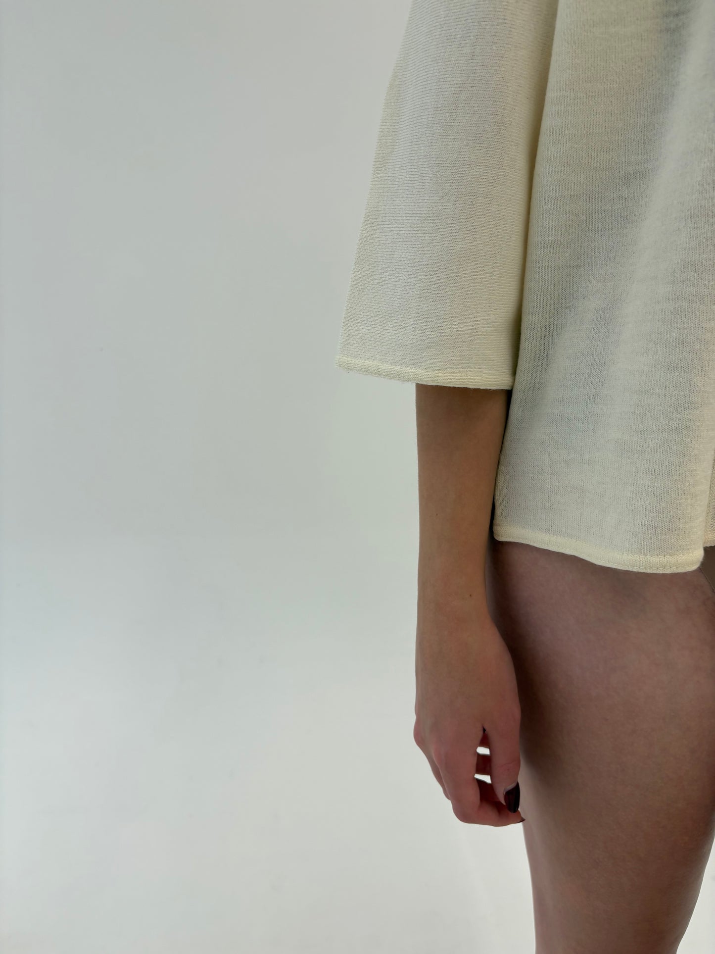 Pulover de brand luxury italian plus size Marina Rinaldi butter white