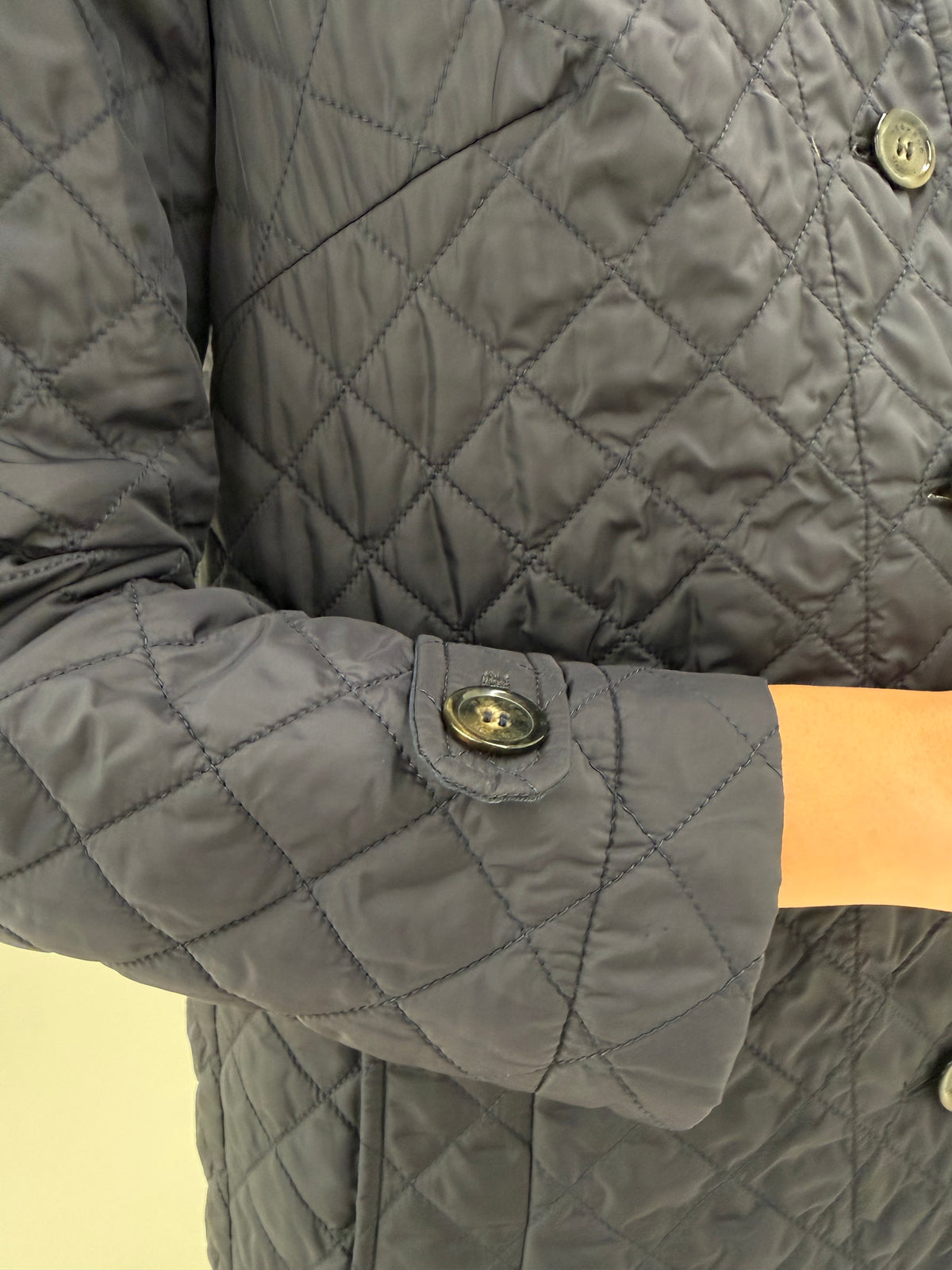 Jacheta matlasata Max Mara Navy blue în croi clasic