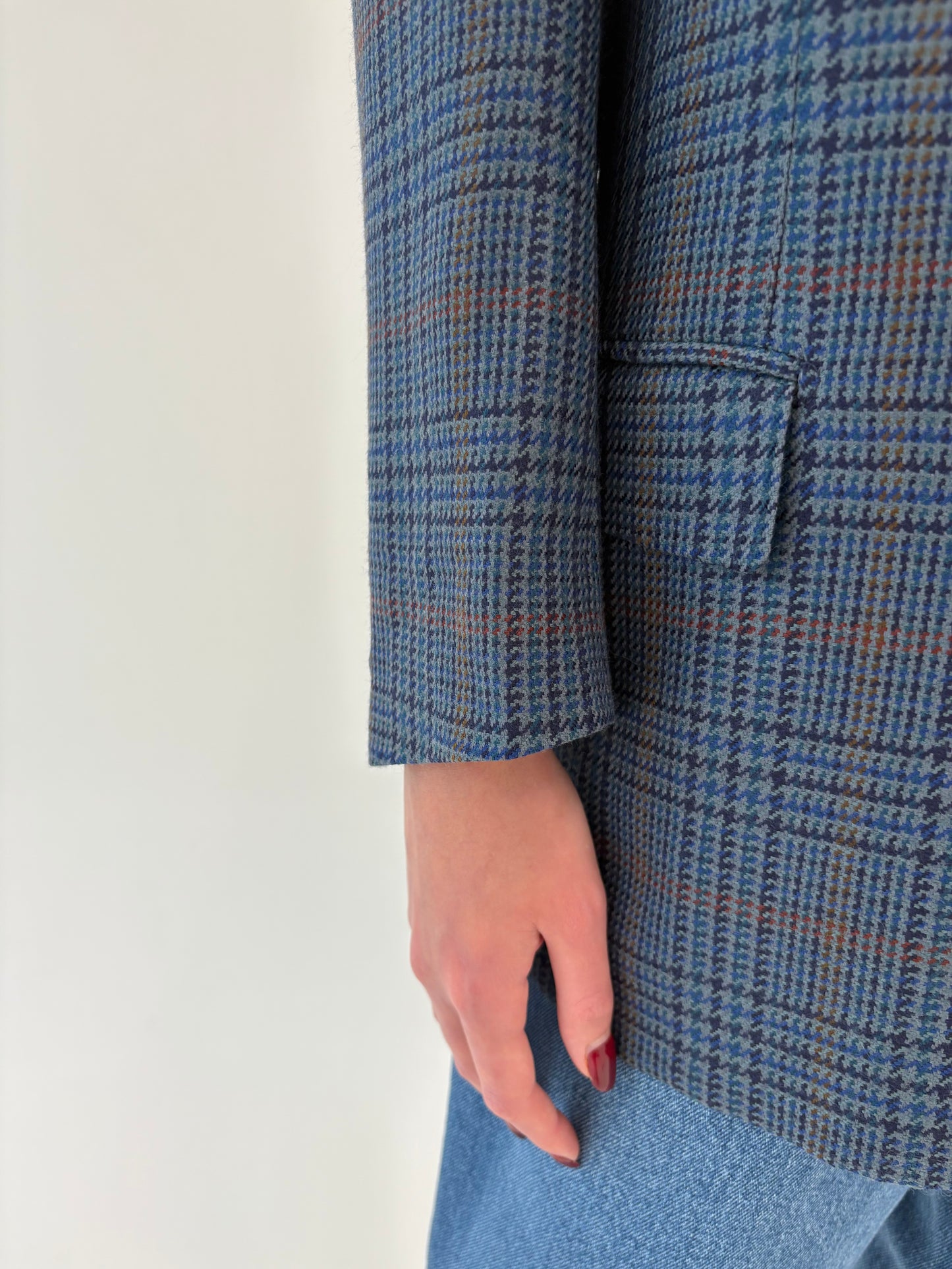 Sacou ultra luxury italian atelier Alta Moda din tweed excepțional de lana