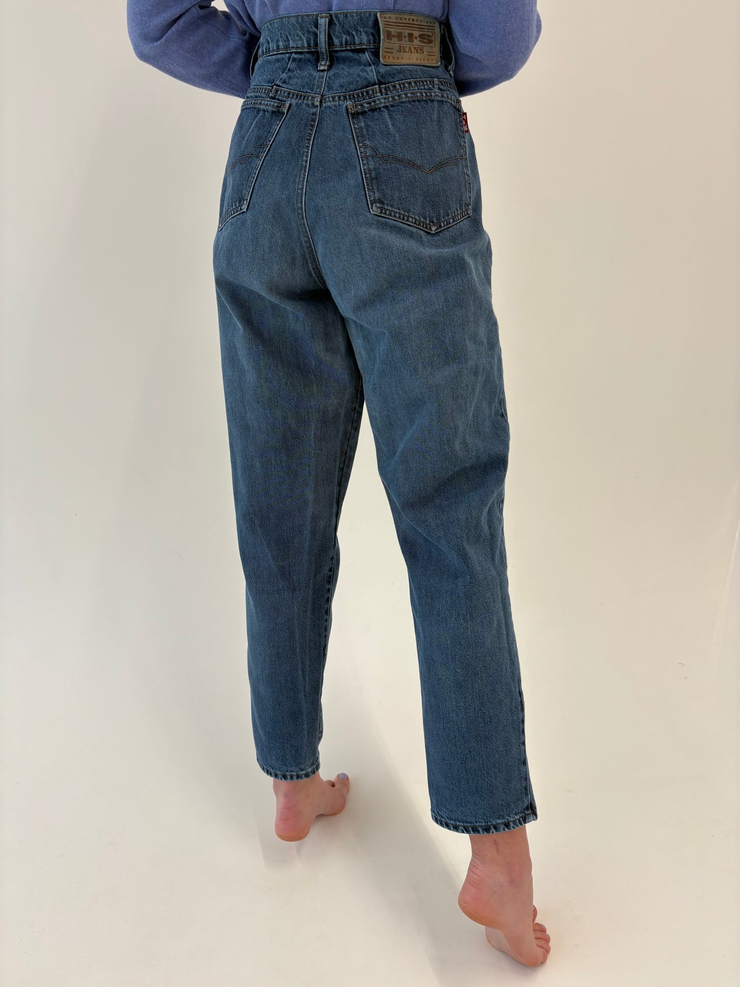 Jeans vintage tall gros mom fit cu talie ultra înaltă classic wash
