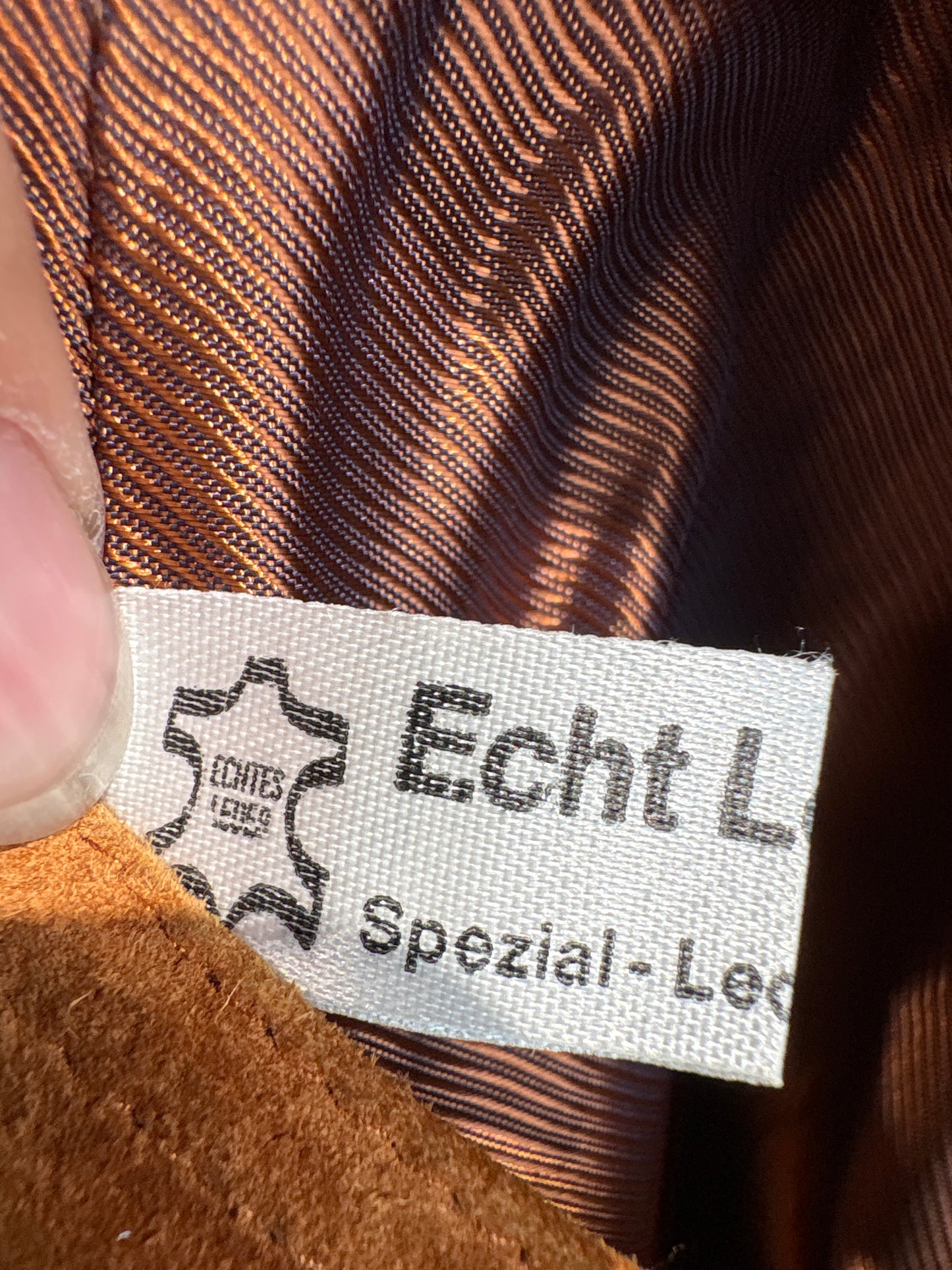 Pantaloni caramel tall din piele naturală cu talie ultra ultra înaltă