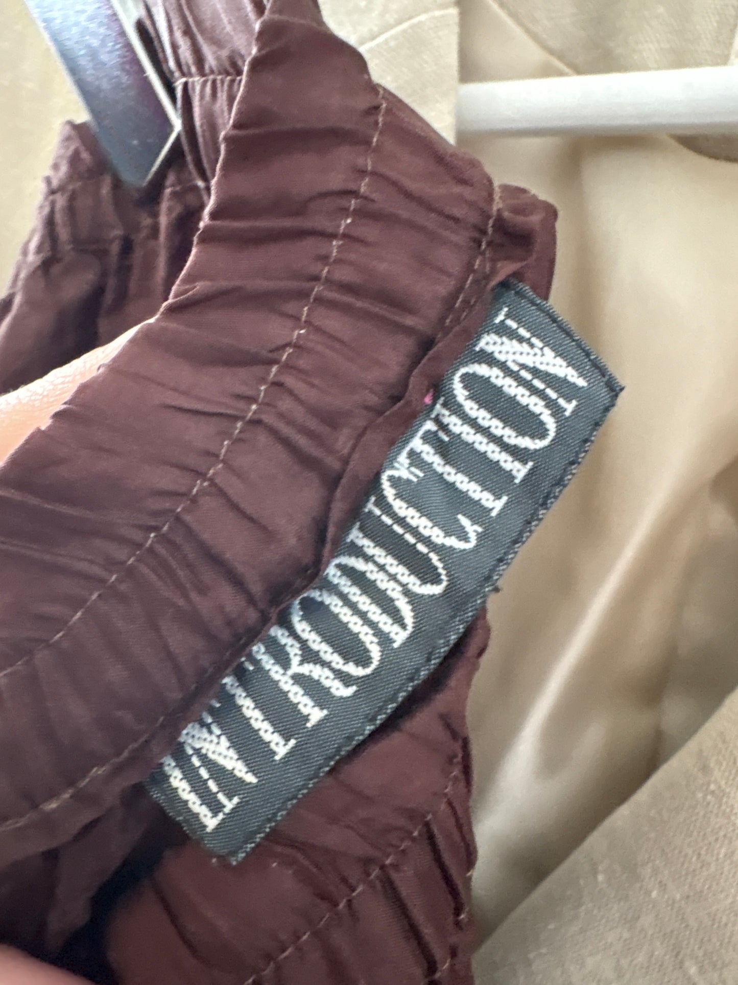 Fustă maxi din mătase naturală no iron chocolate brown
