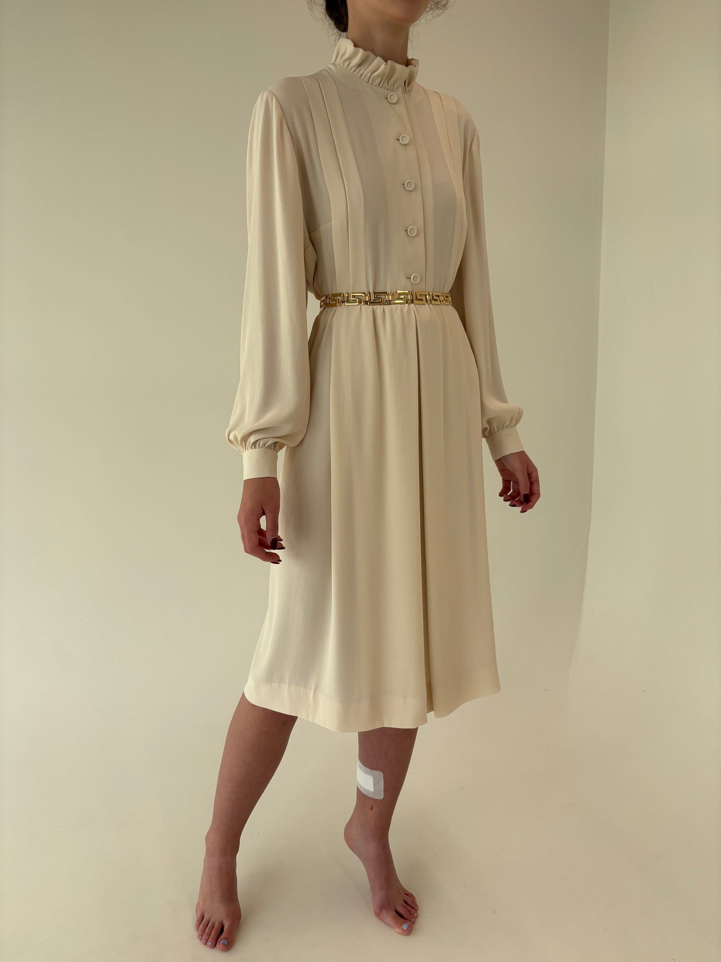 Rochie Old vintage ani 70 târzii butter white