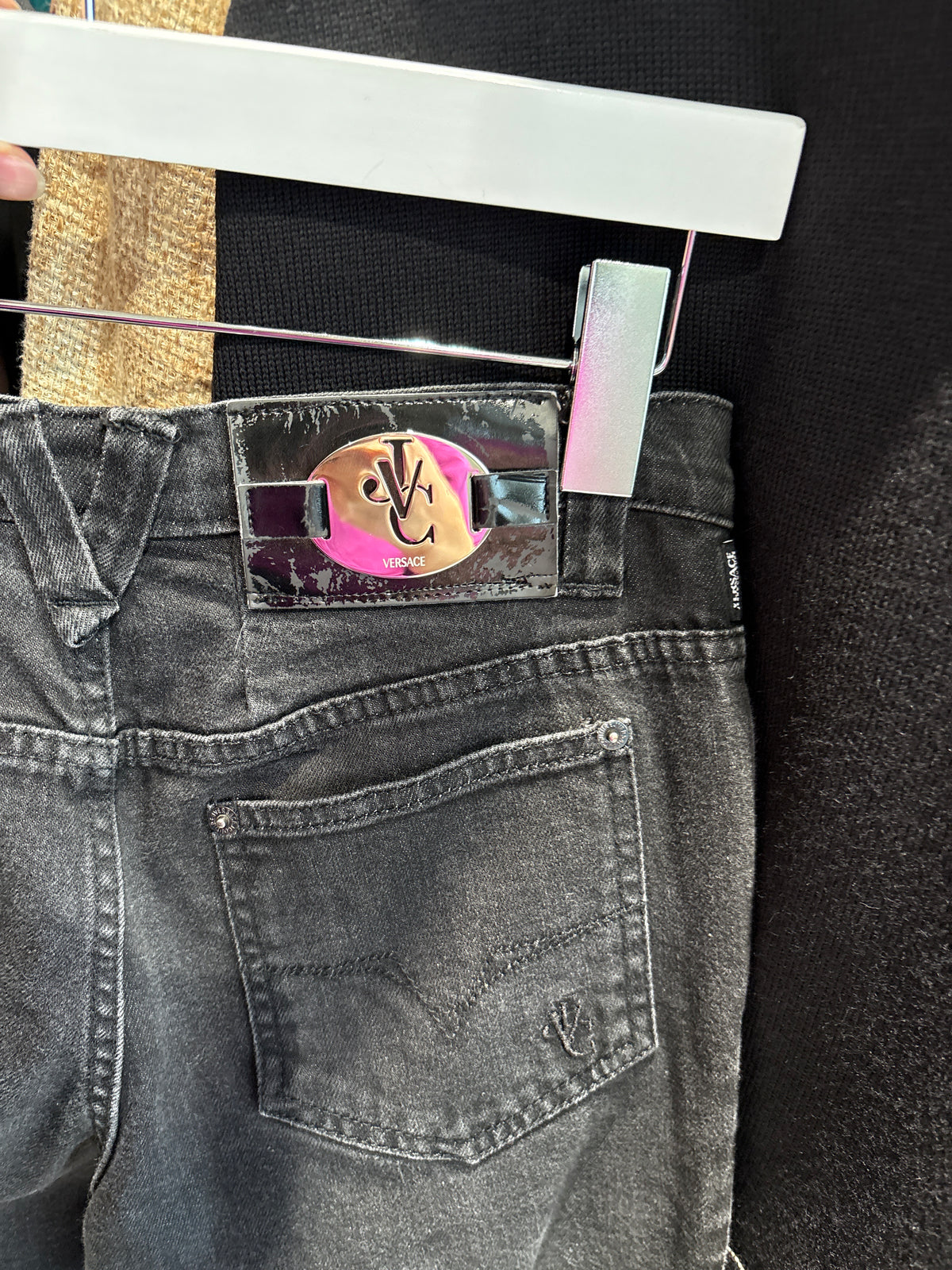 Jeans Versace petite ultra confort gri
