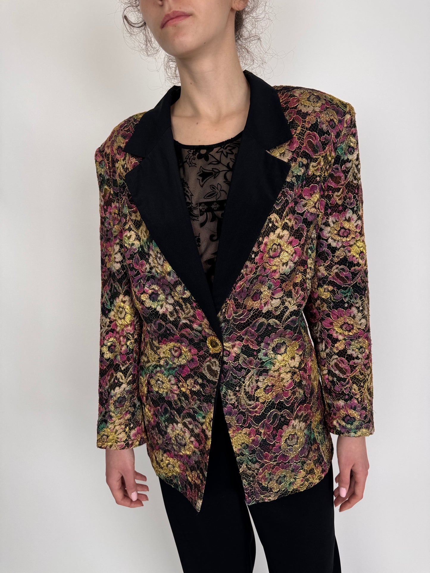 Sacou luxury Marina Rinaldi din mătase naturală și dantelă