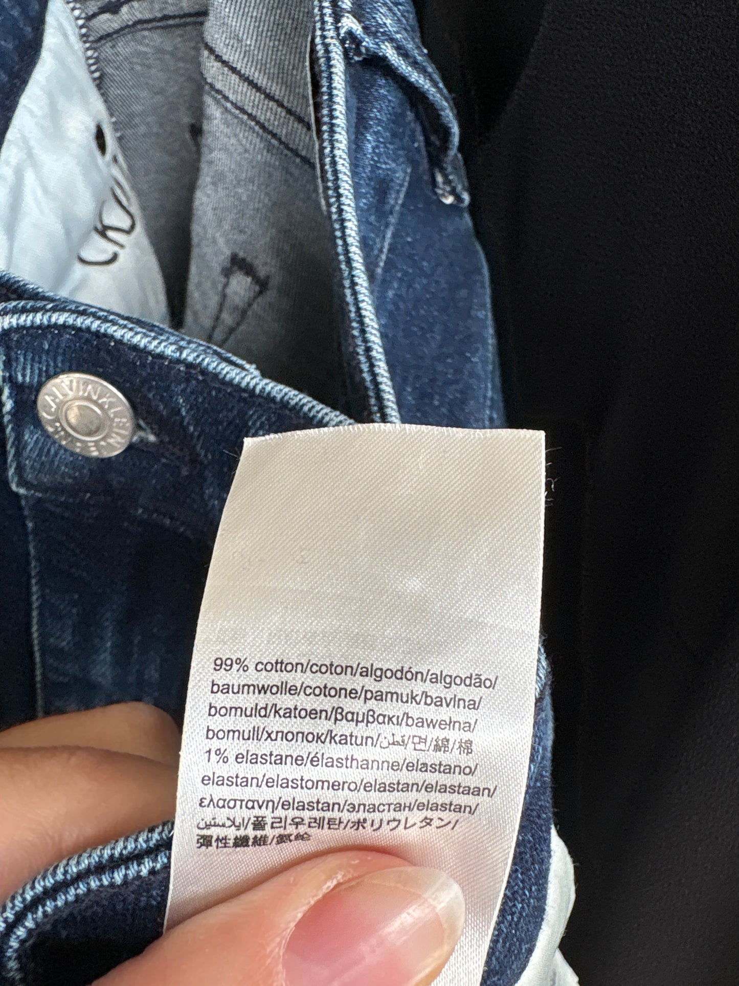 Jeans tall Calvin Klein modelator clasic wash cu talie ultra înaltă