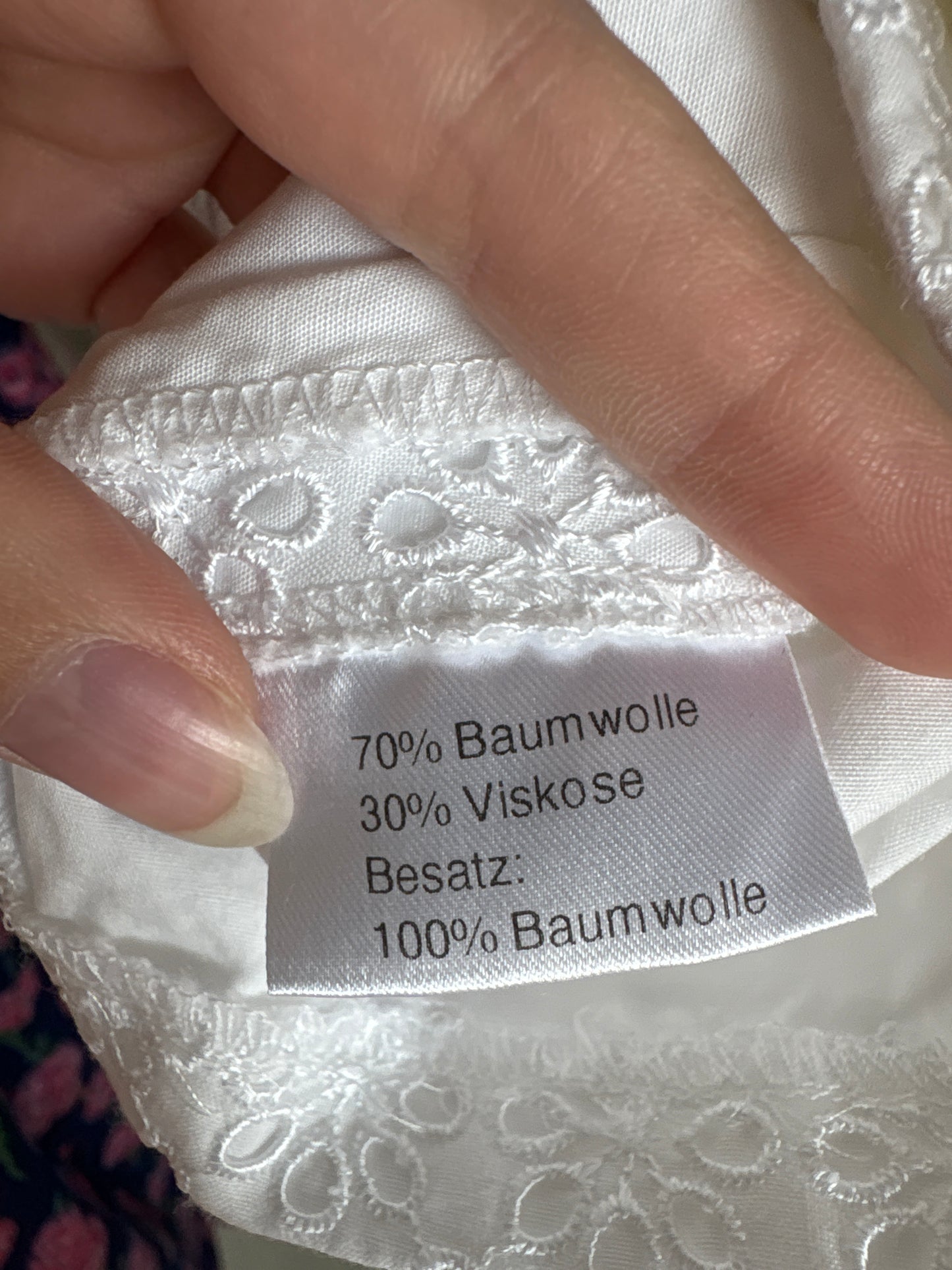 Corsaj excepțional din bumbac integral brodat vintage
