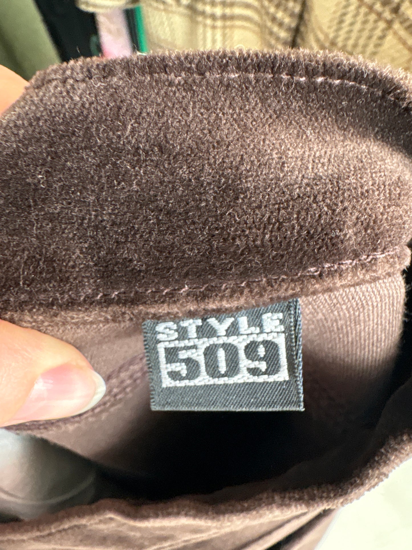 Pantaloni petite din catifea premium modelatoare chocolate brown