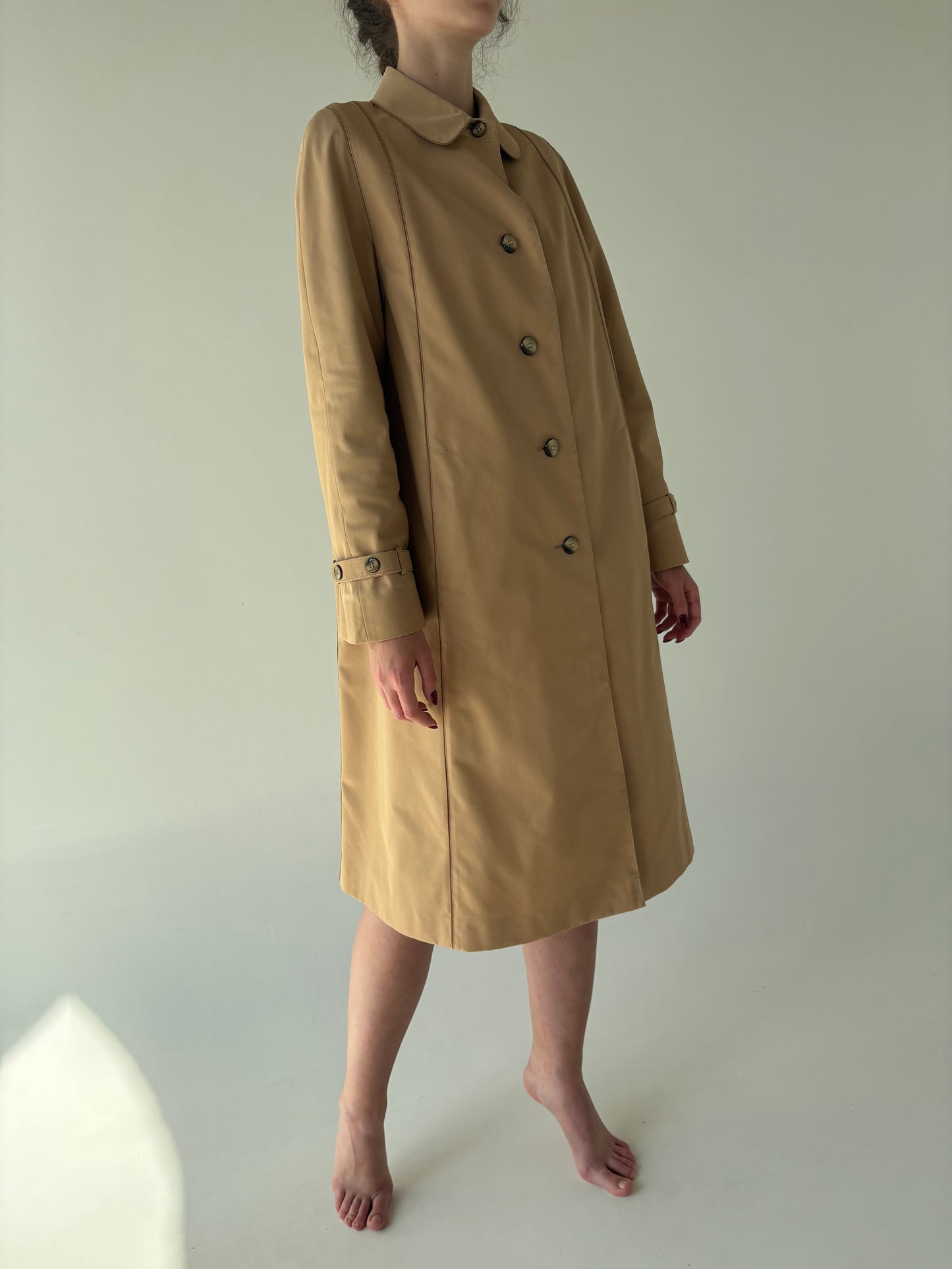 Trench old vintage camel impermeabil anii 70