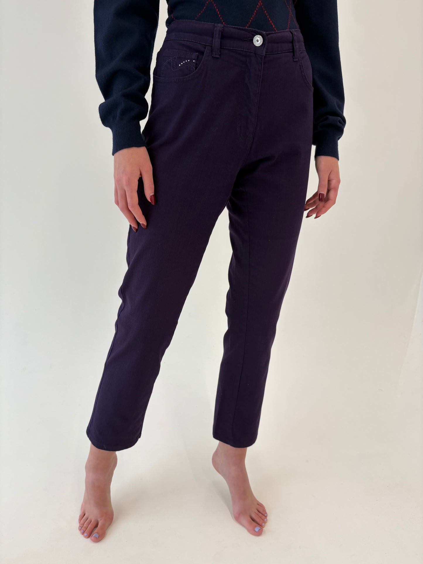 Jeans aubergine ultra confort modelatori