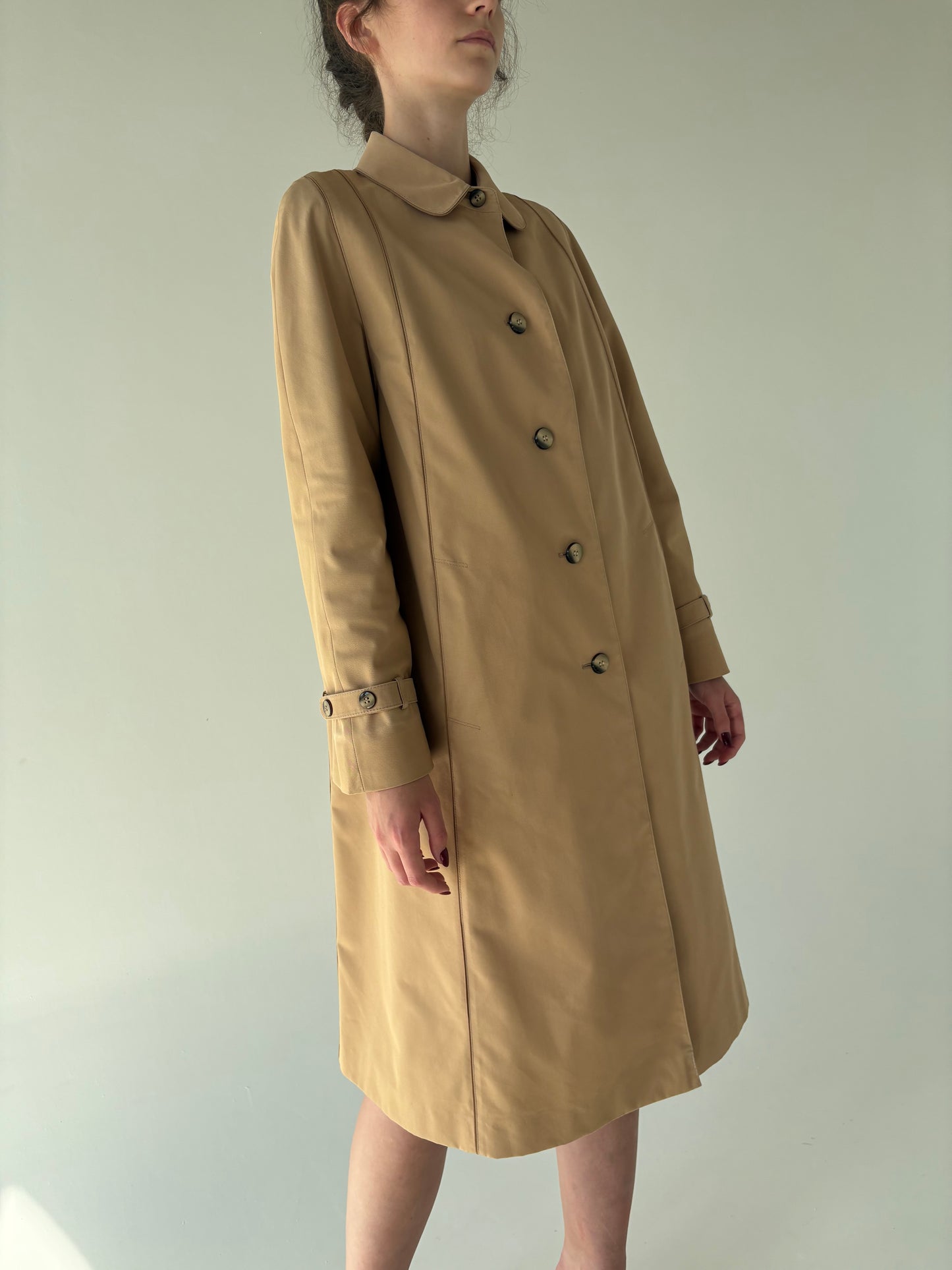 Trench old vintage camel impermeabil anii 70