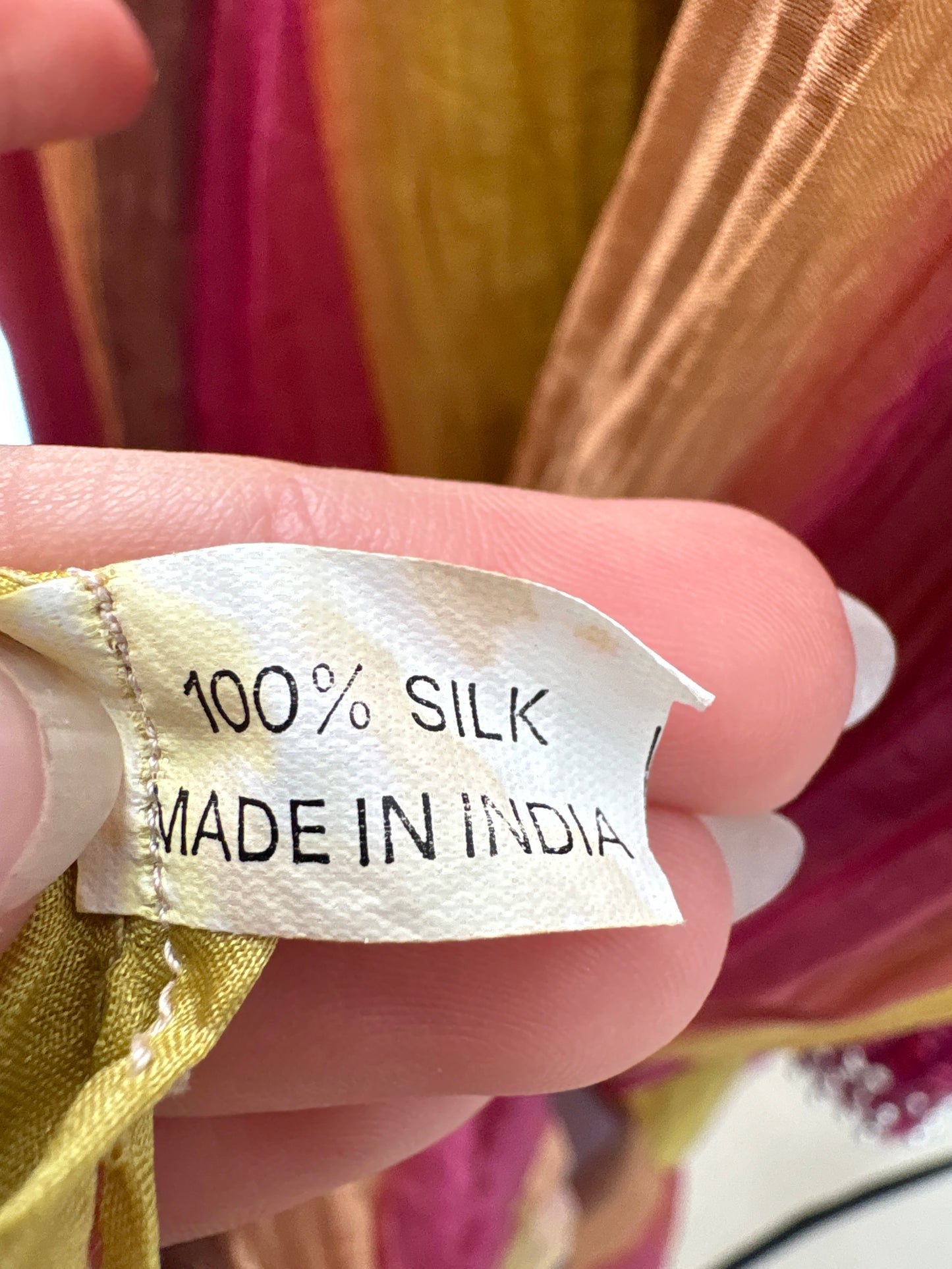 Fustă maxi din mătase naturală cu talie reglabilă