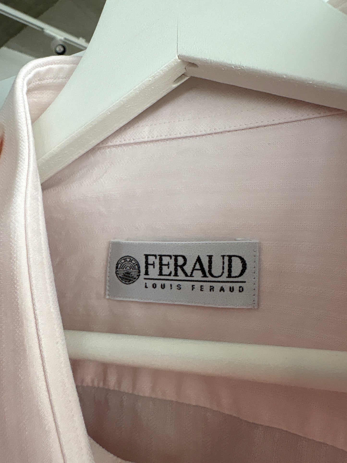 Cămașa luxury Feraud powder Pink din poplin texturat plin