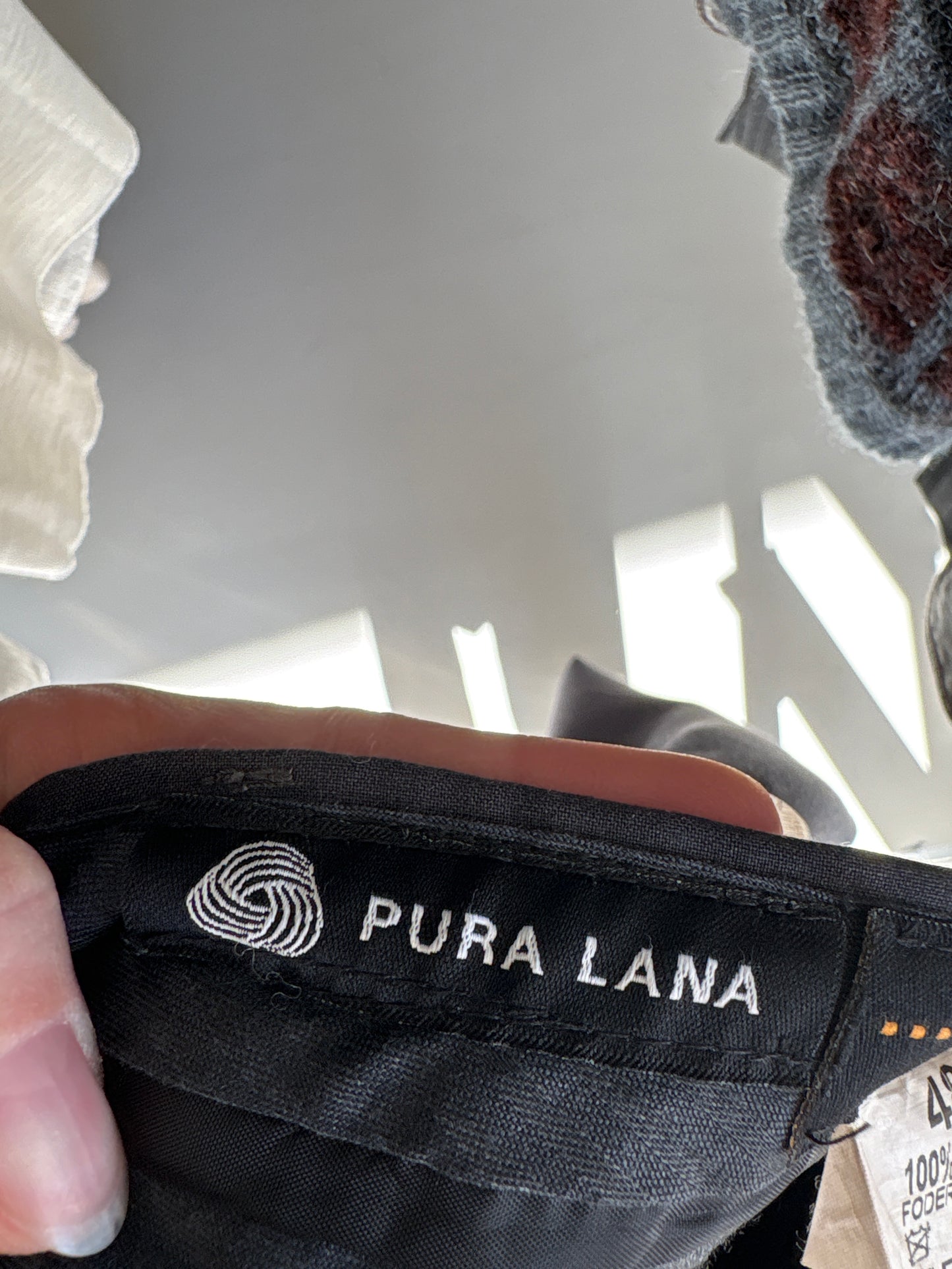 Pantaloni steel gray din lana extrafina petite