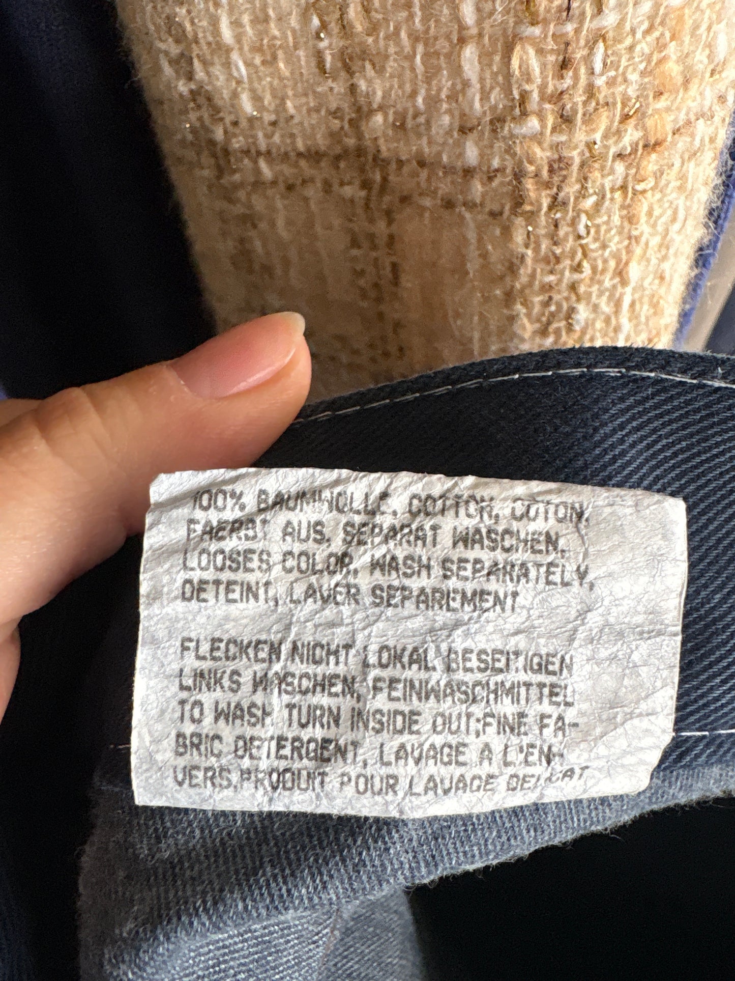 Jeans vintage premium indigo wash cu talie ultra înaltă mom fit
