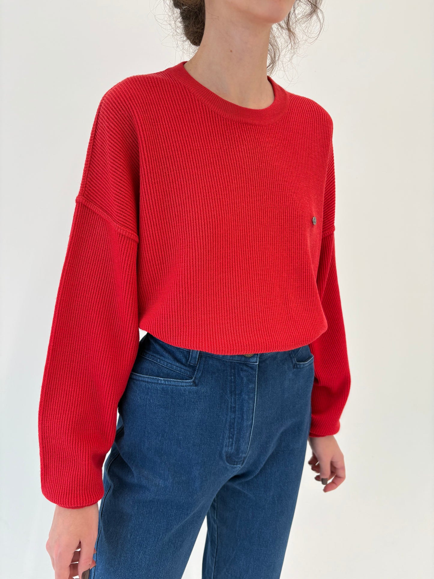 Pulover tall luxury italian din lana merino extrafina de gramaj mare