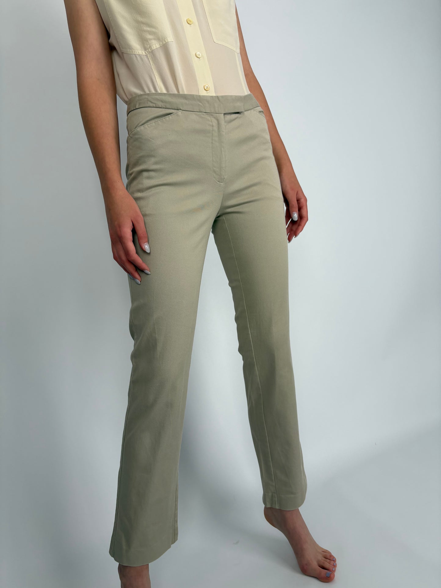 Pantaloni din poplin strech de bumbac Tommy Hilfiger