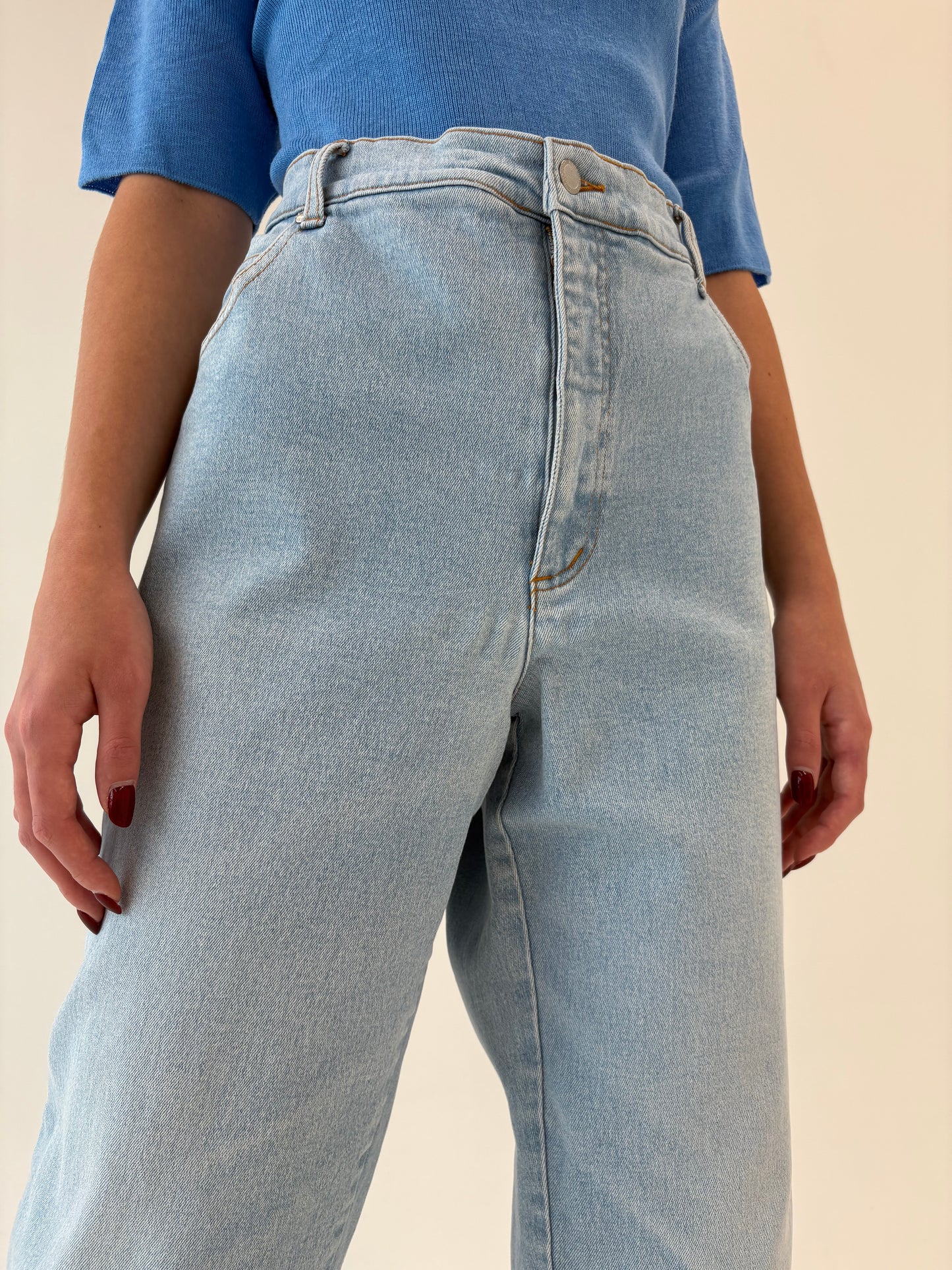 Jeans vintage premium ultra modelatori tall cu talie înaltă