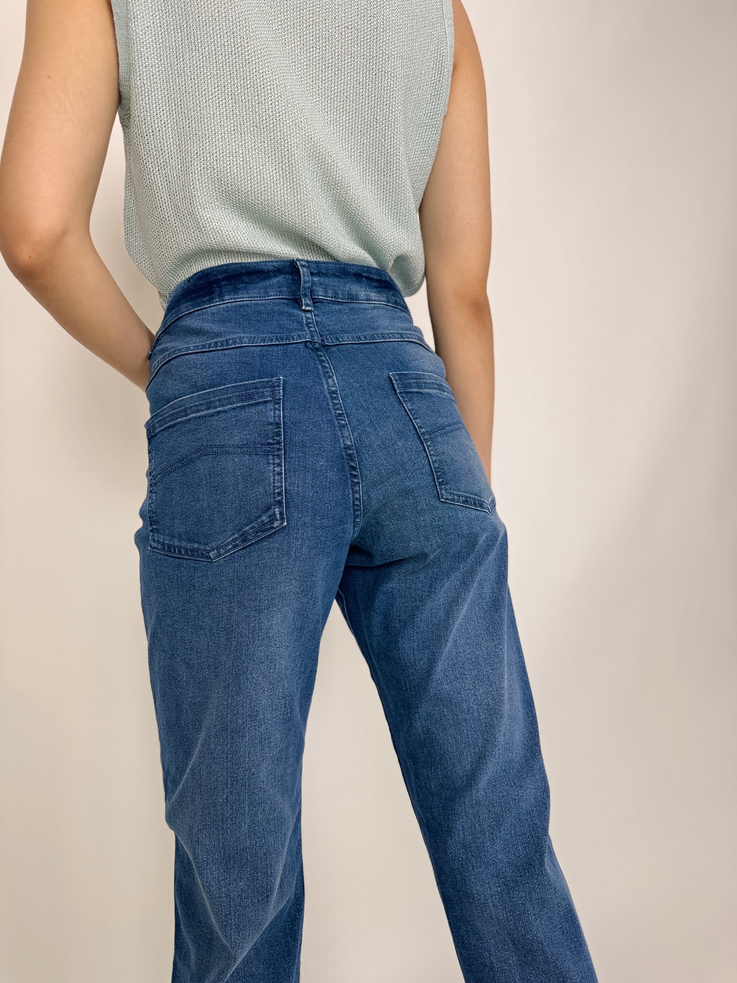 Jeanși modelatori clasic fit mid waist