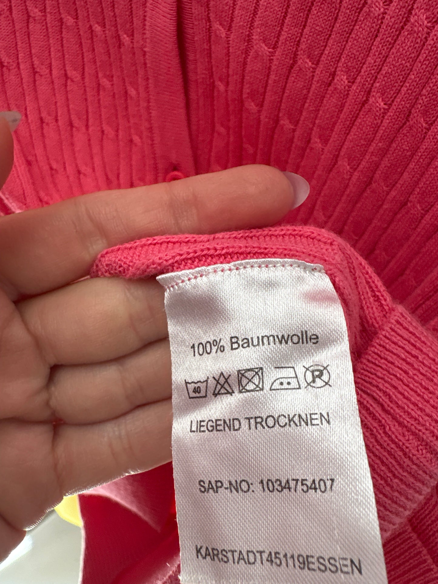 Cardigan neon pink cu torsade din bumbac
