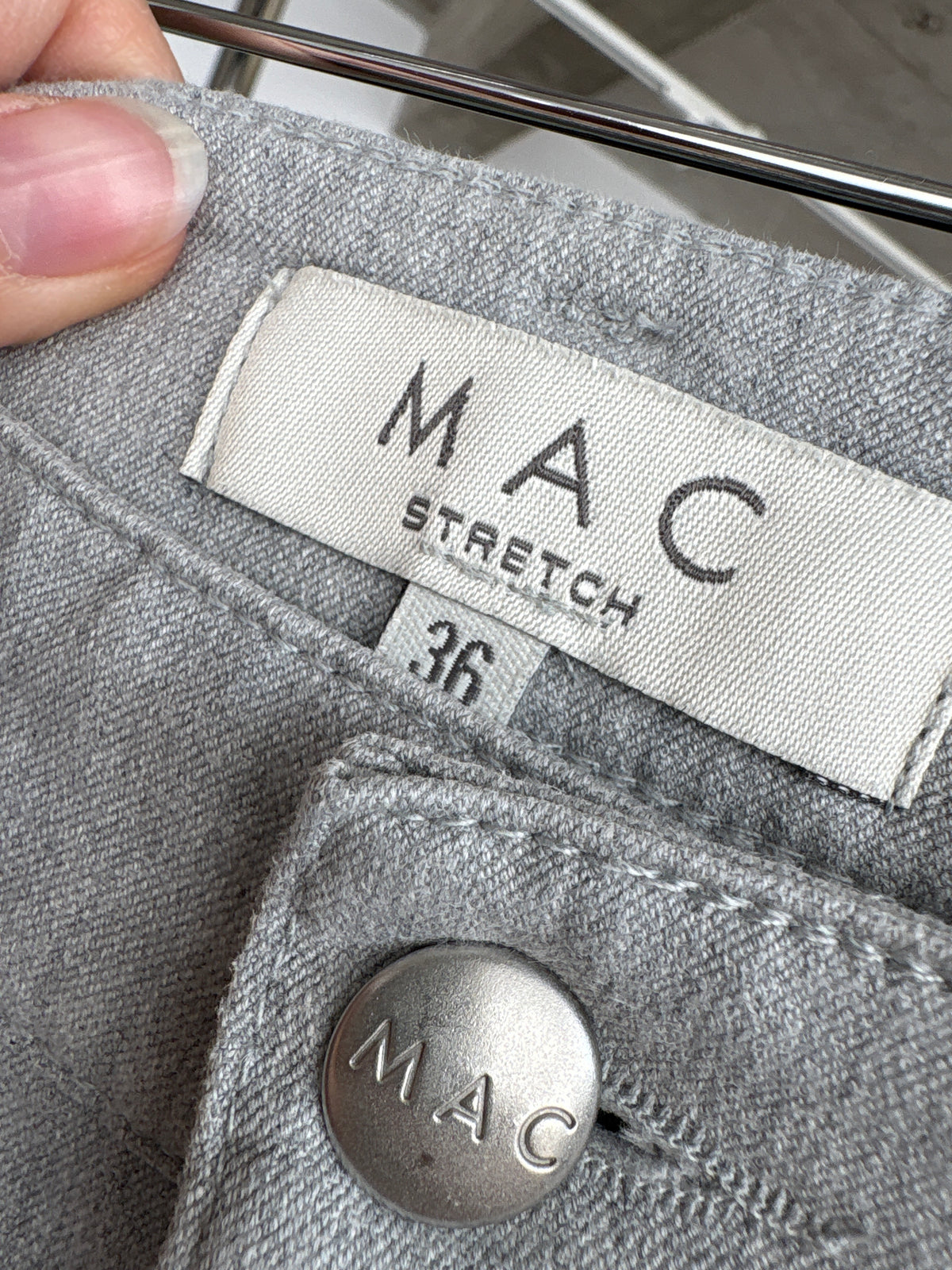 Jeans petite silver gray ultra confort modelatori fără efect de prespalare