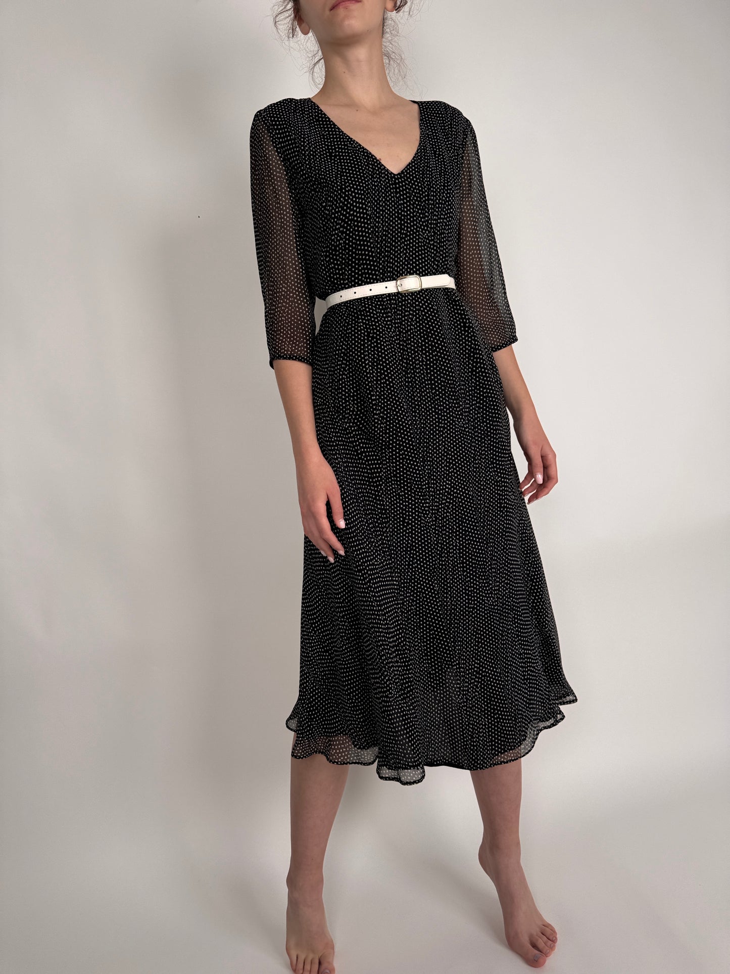 Rochie Max Mara din mătase naturală în bie cu buline