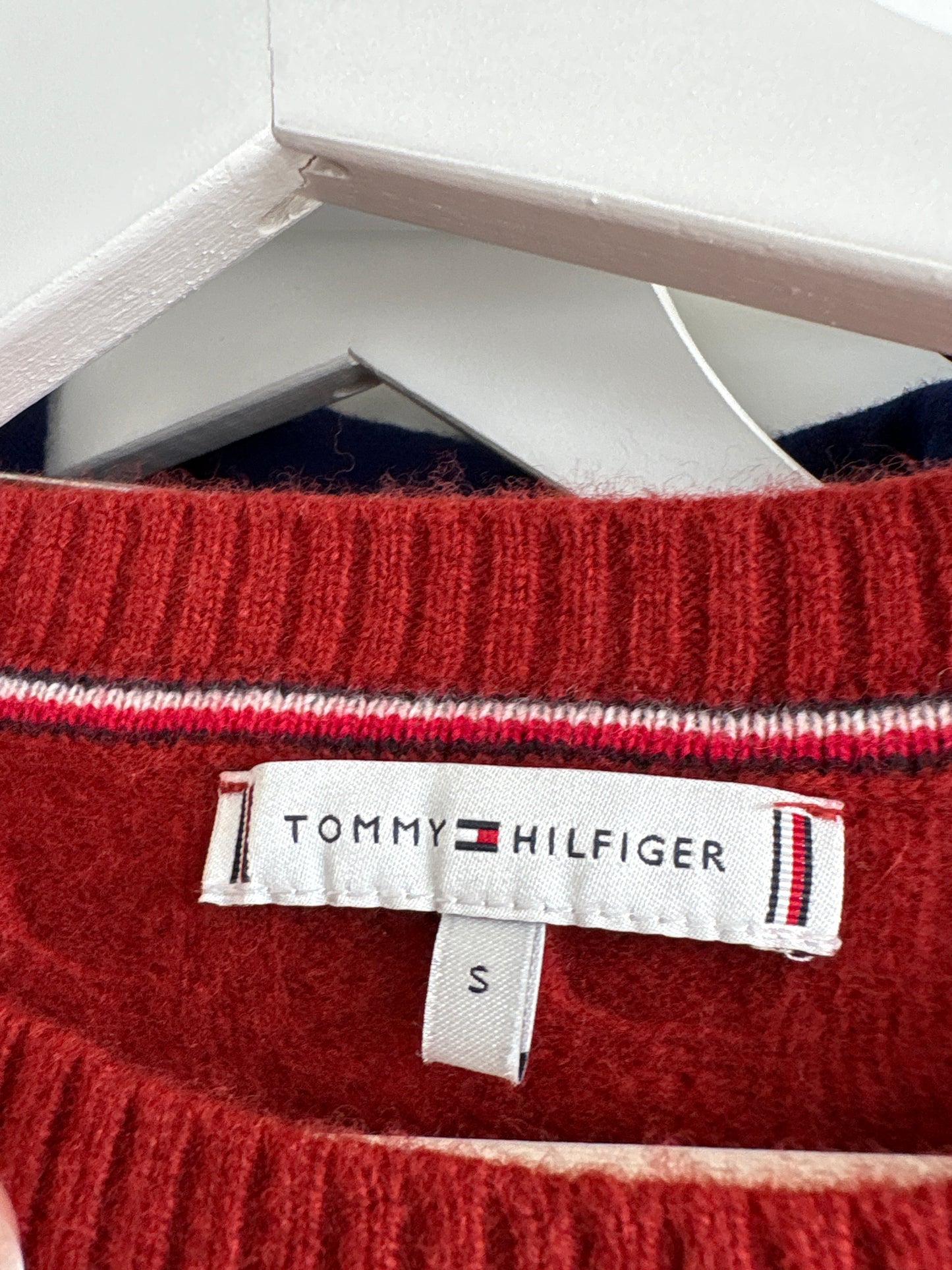 Pulover Tommy Hilfiger din lana extrafina de gramaj mare cu torsade