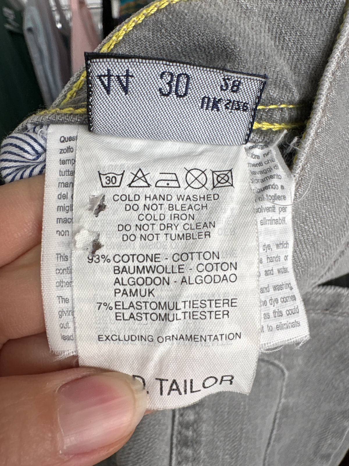 Jeans tall Trussardi silver gray ultra confort modelator noi cu etichetă