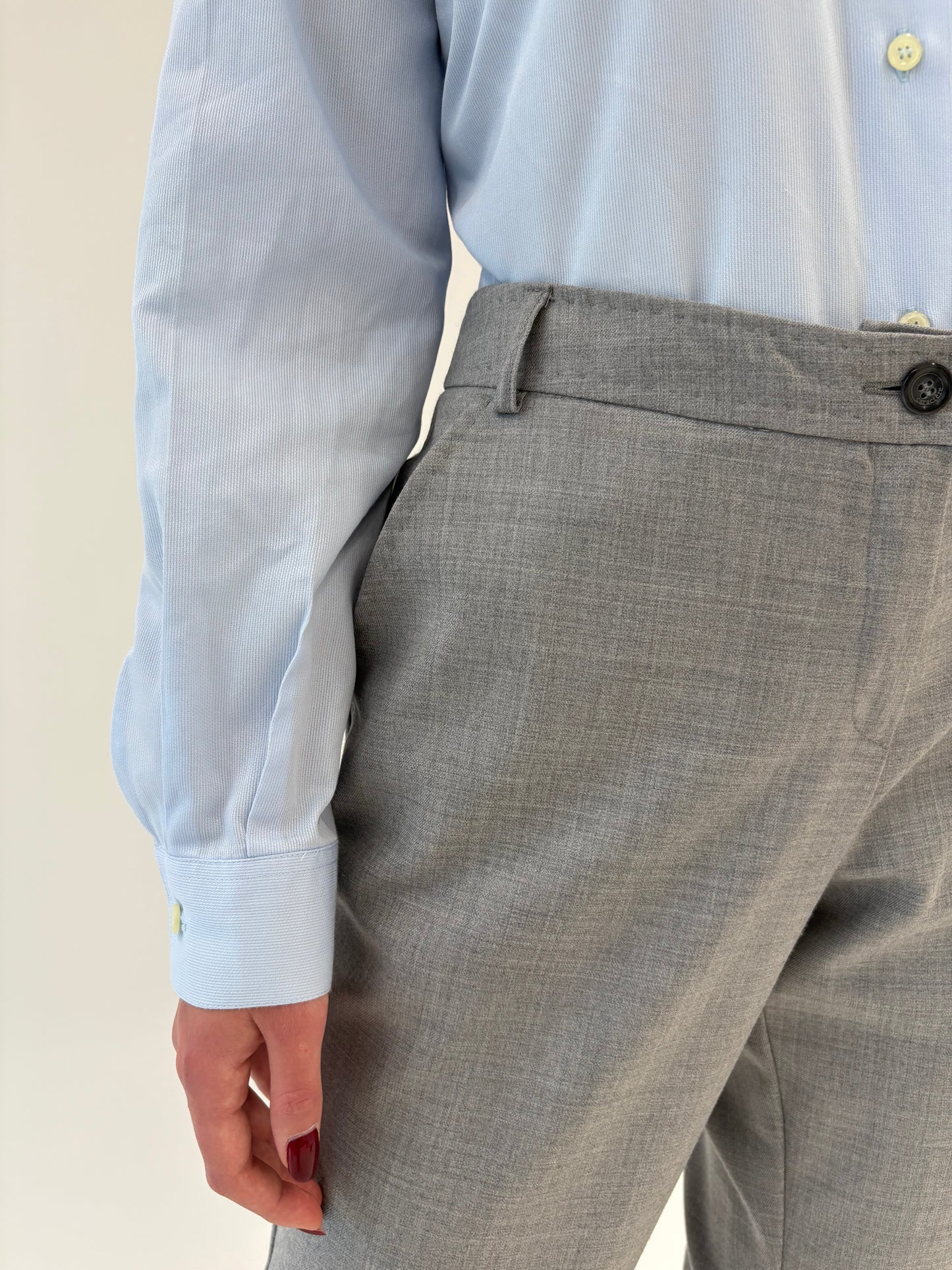 Pantaloni de brand luxury italian din lana extrafina ultra confort ușor strech