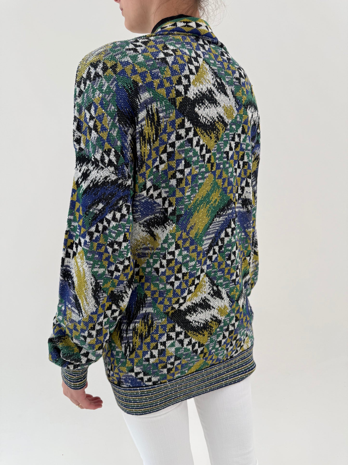 Cardigan luxury Missoni de vară din jerse specific brandului