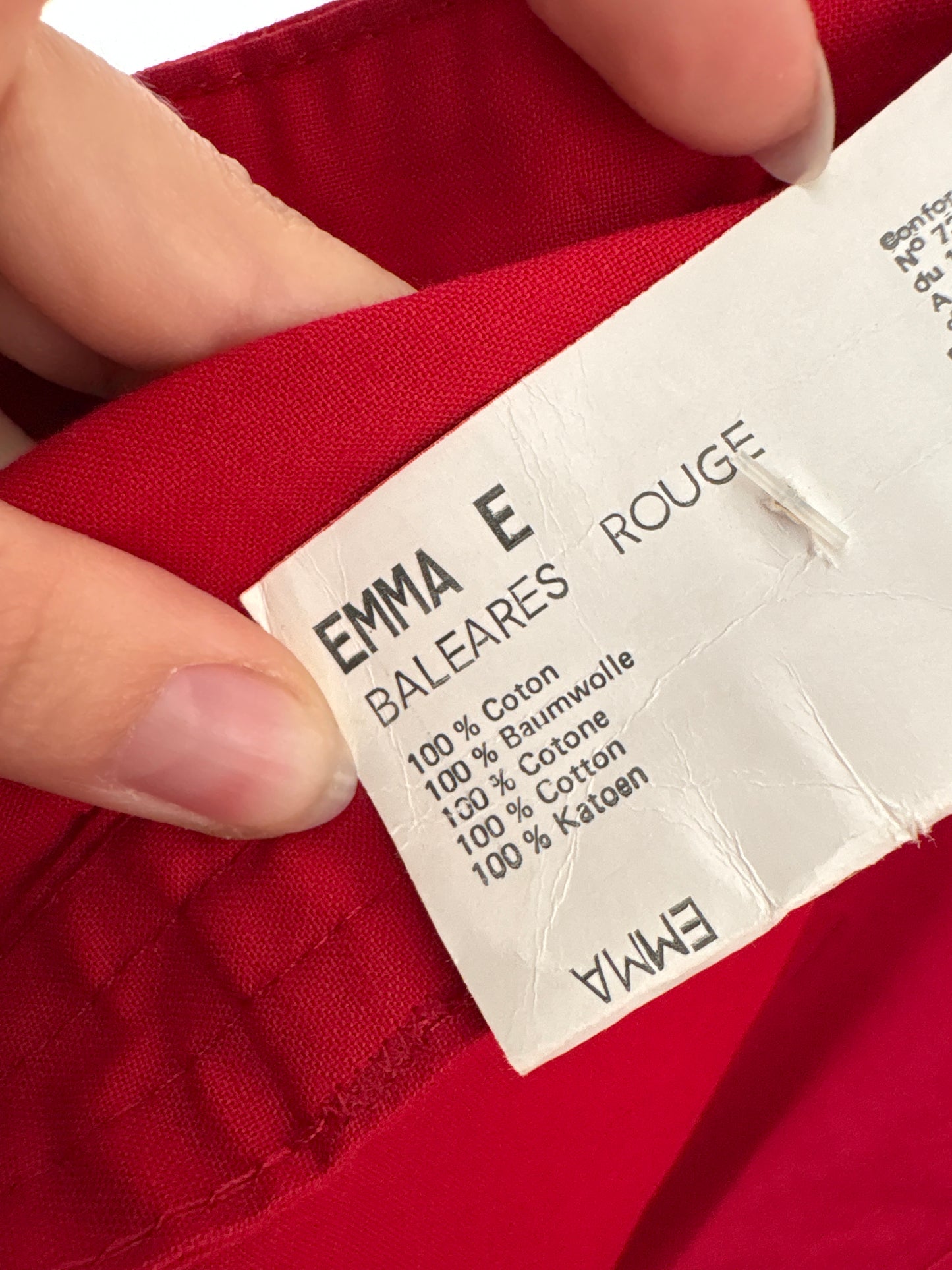 Pantaloni tall modelatori cherry red vintage noi cu etichetă