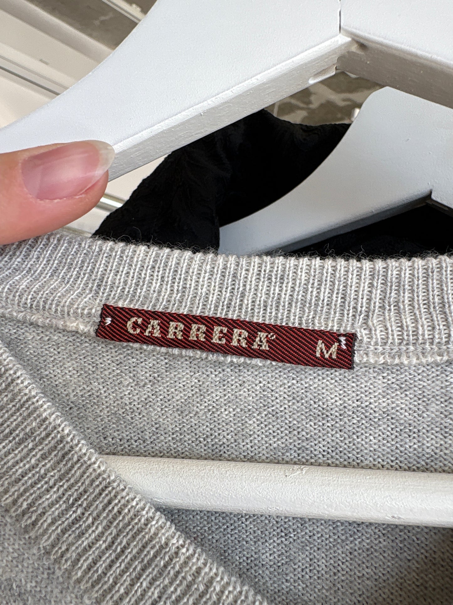Pulover în anchior silver gray din lana merino extrafina de gramaj mare