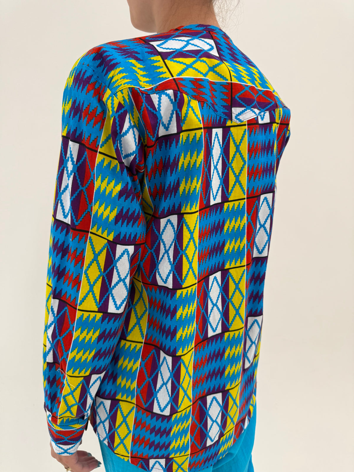 Overshirt în culori tari din canvas de bumbac tall