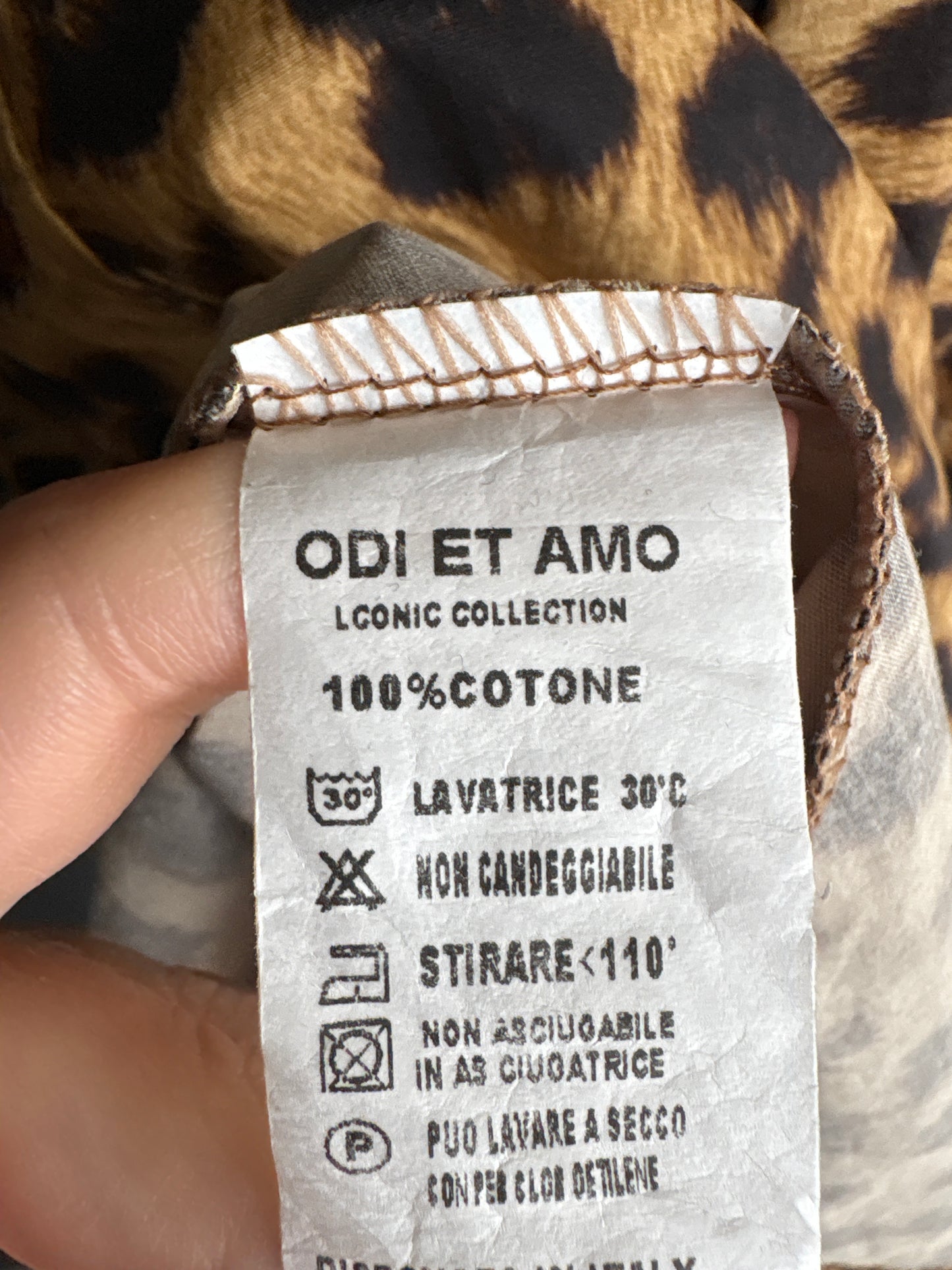 Rochie italiană tip cămașă animal print din poplin gros de bumbac