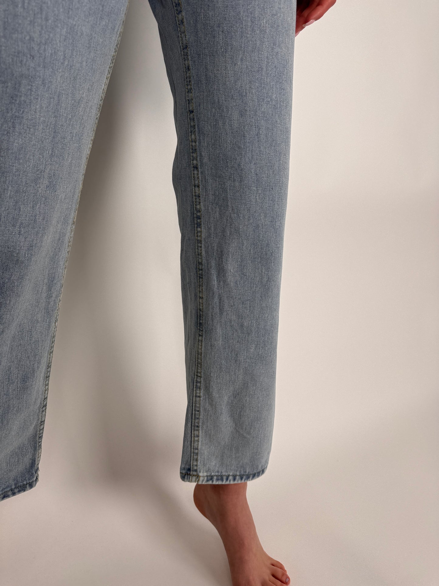 Jeanși tall cu talie ultra înaltă light wash