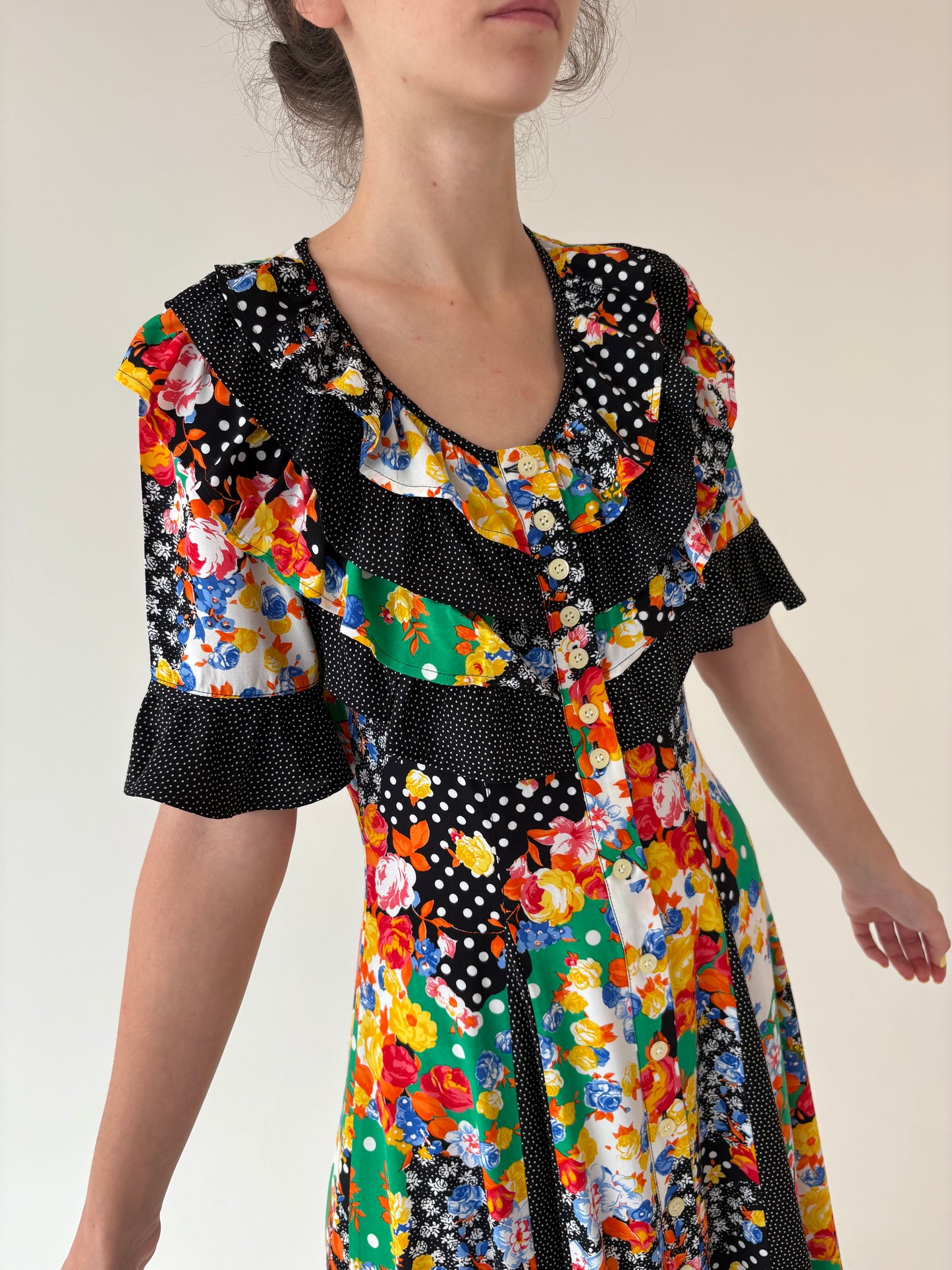 Rochie vintage maxi vaporoasă în stil Dolce & Gabbana