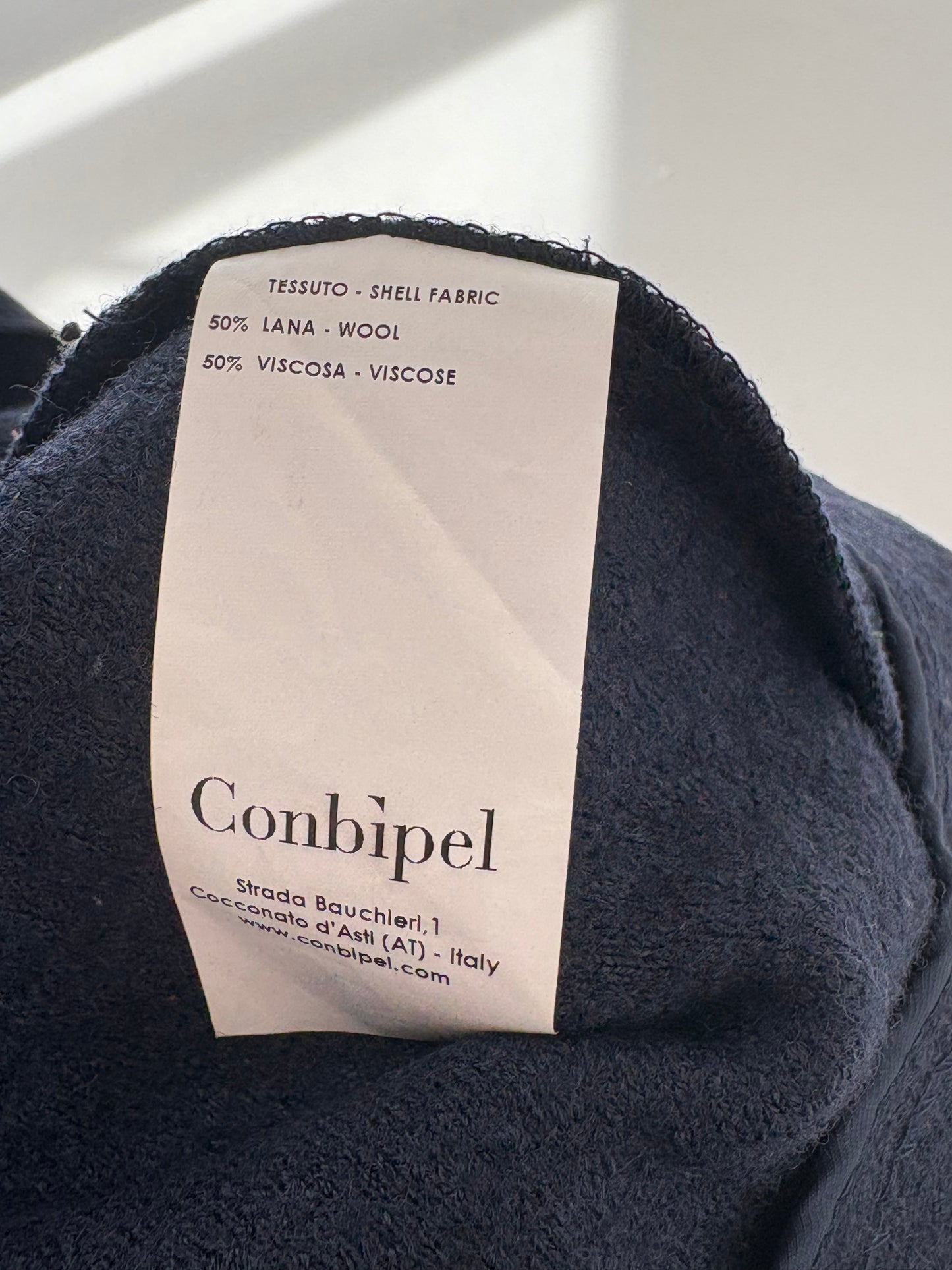 Sacou italian dark blue gray cu guler supradimensionat din lana de toamnă