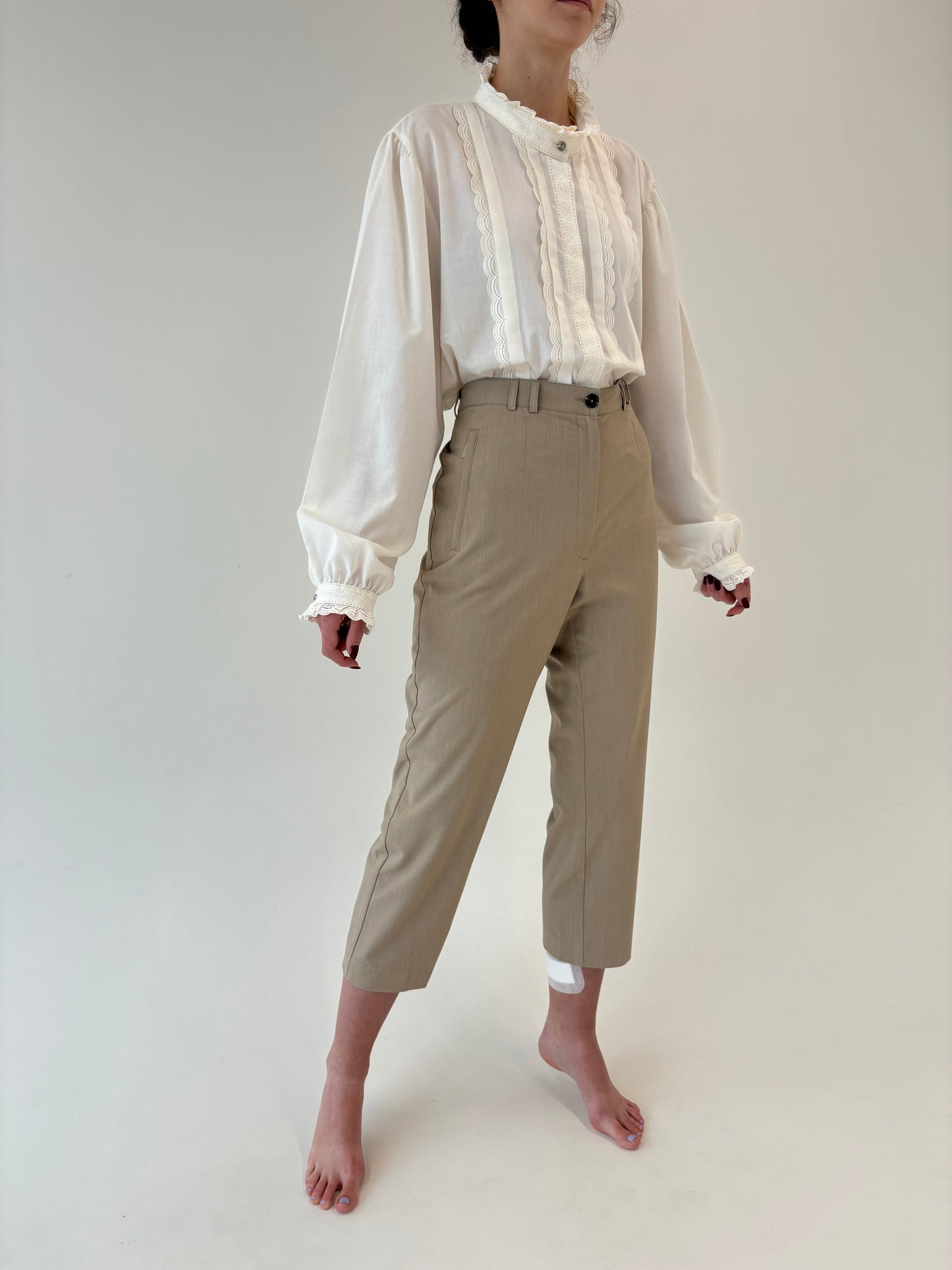 Pantaloni business light nude petite
