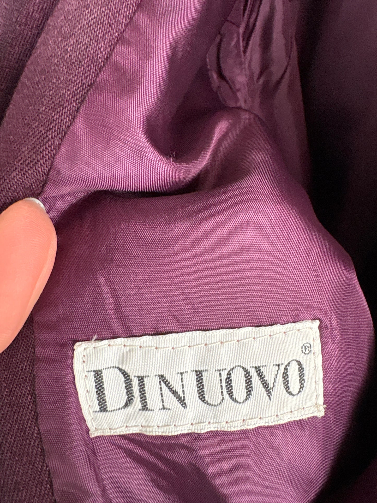 Sacou dark plum din stofita subțire de primăvară