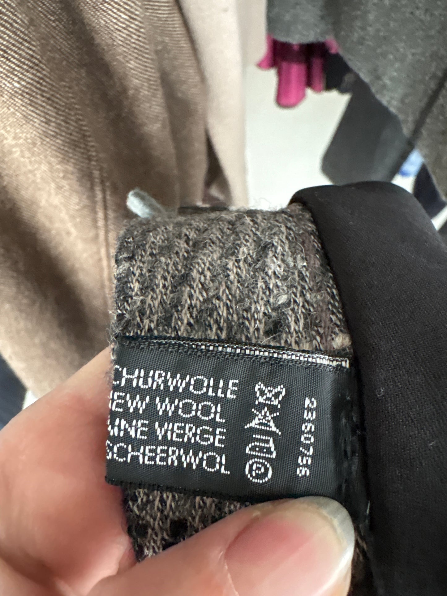 Fustă vinatge din Tweed de lana pura în culori neutre și talie ultra înaltă