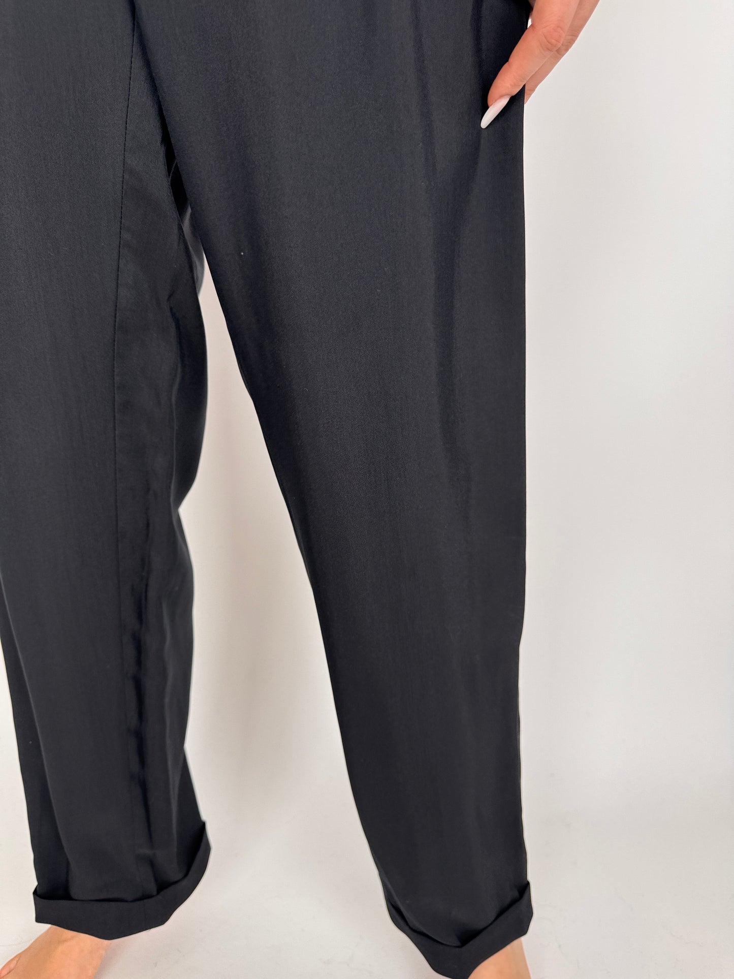 Pantaloni tall de ceremonie cu talie ultra înaltă marcată