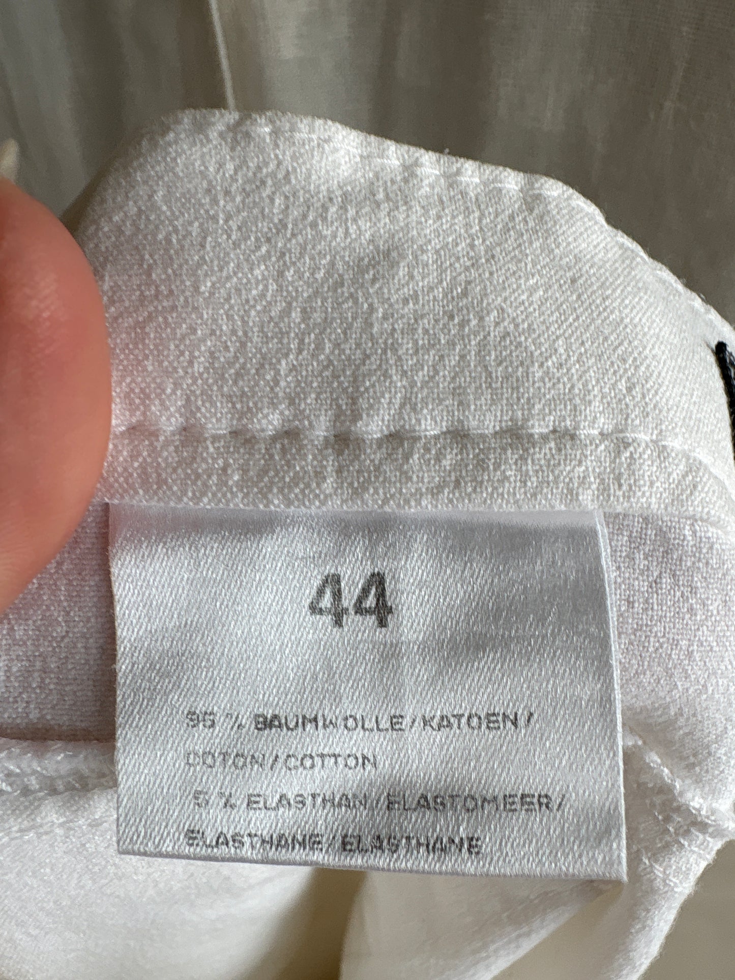Pantaloni albi ultra confort modelatori din bumbac cu talie ultra înaltă