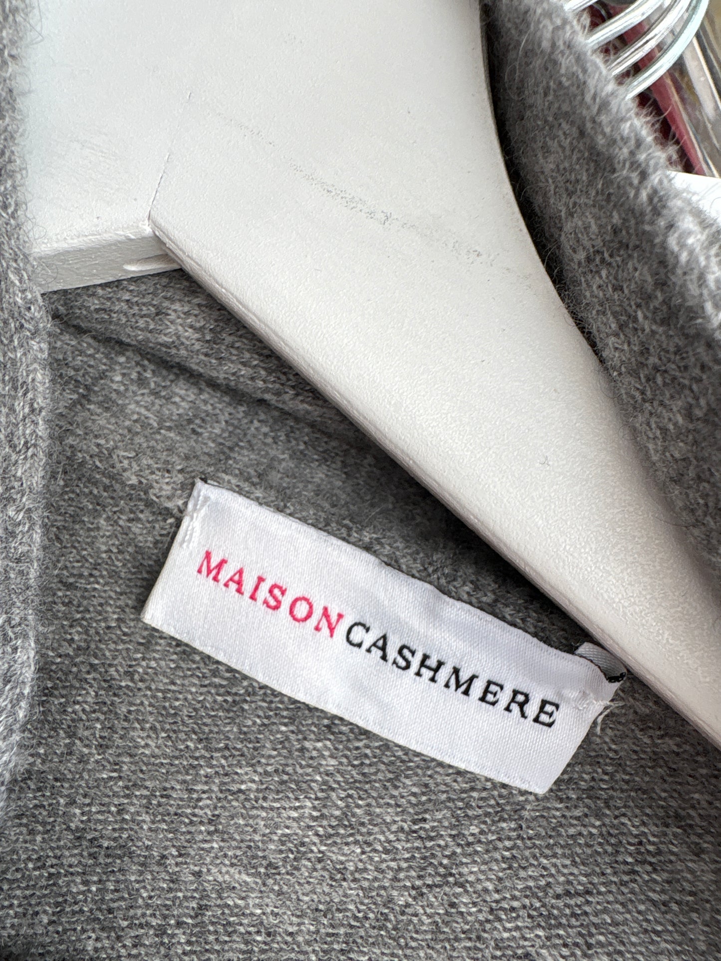 Pardesiu din cașmir silver gray cu revere rotunjite și buzunare